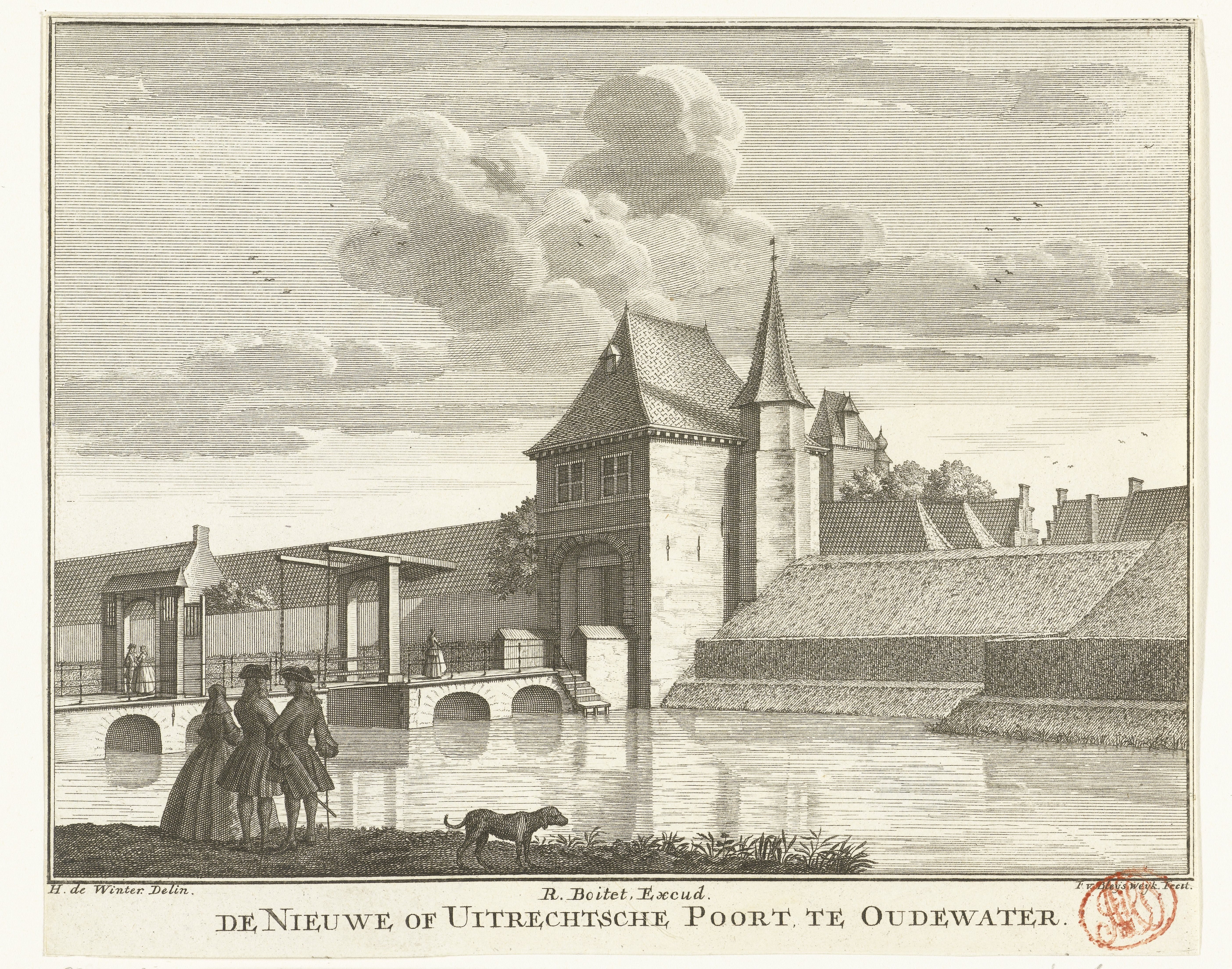 Gezicht op de Nieuwe Poort te Oudewater