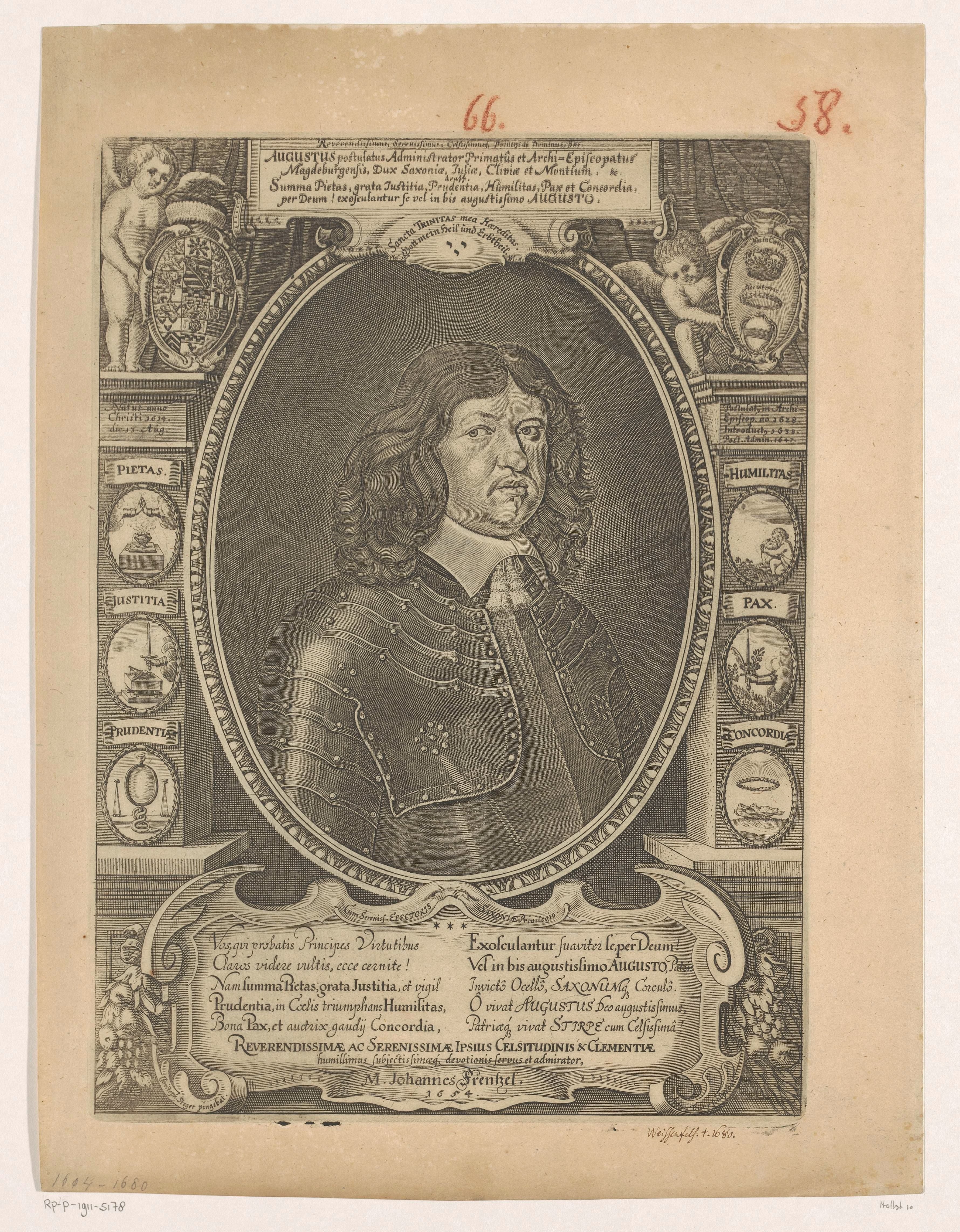 Portret van August II van Saksen