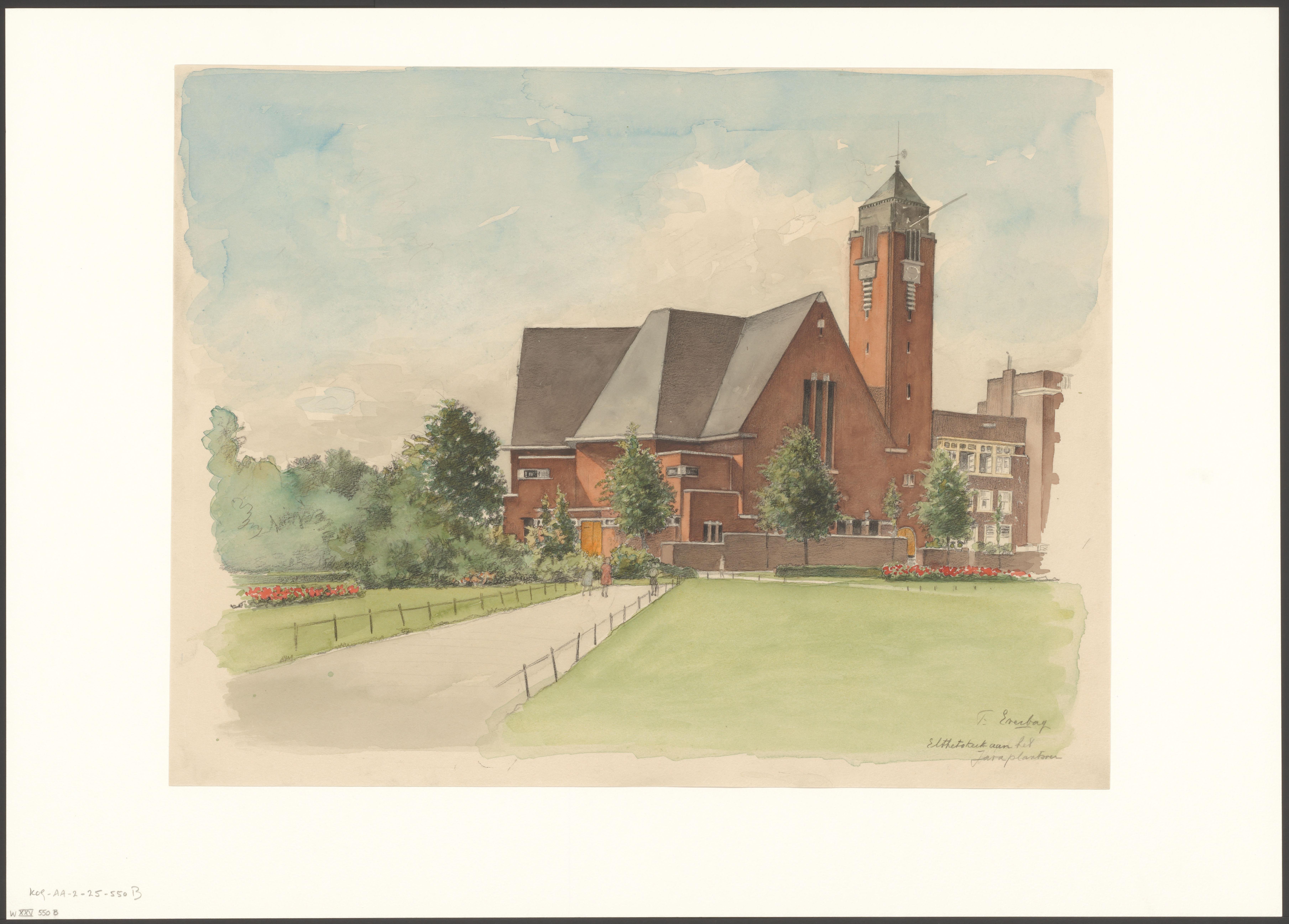 Gezicht op de Elthetokerk aan het Javaplantsoen