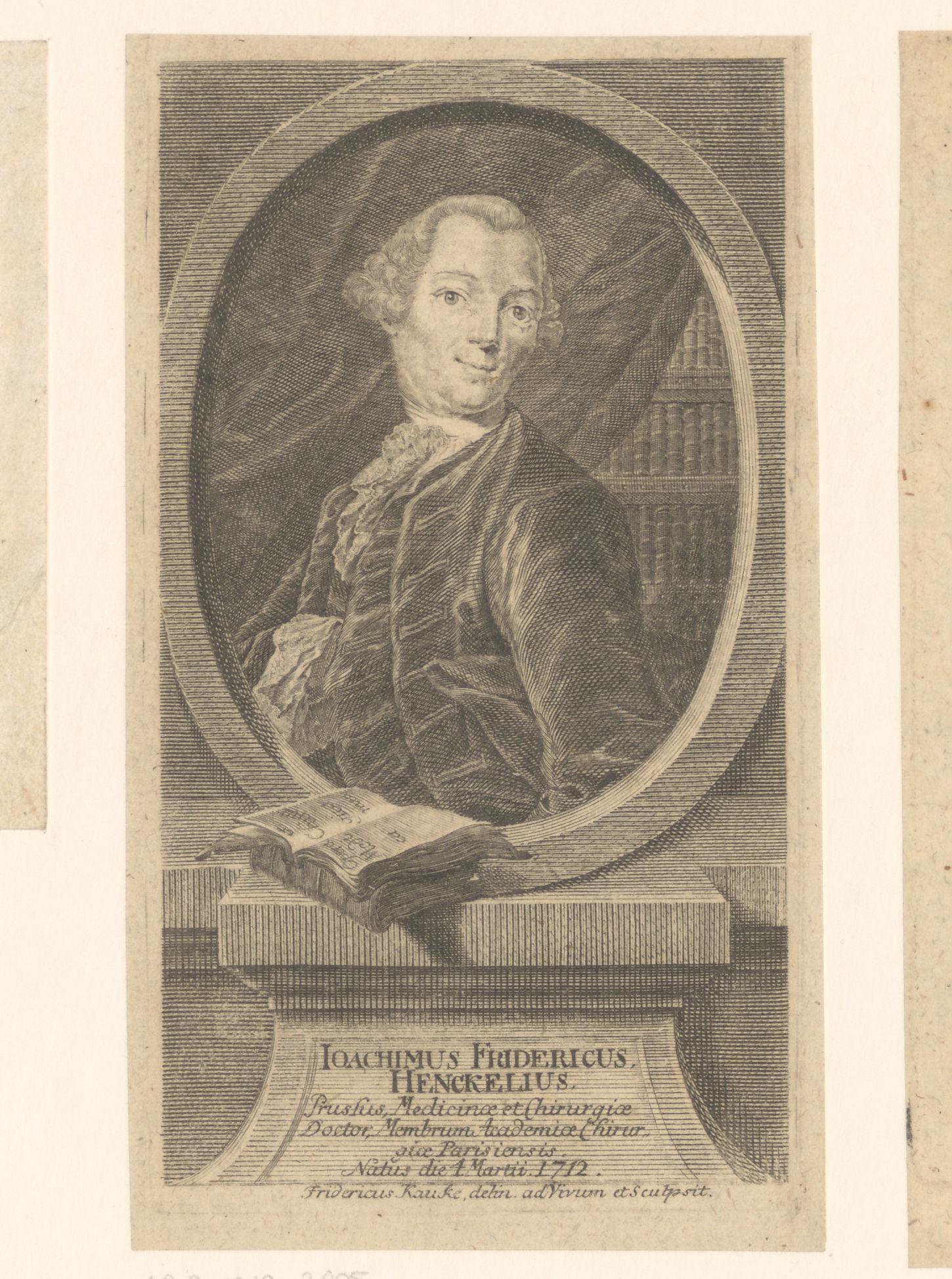 Portret van Joachim Friedrich Henckel