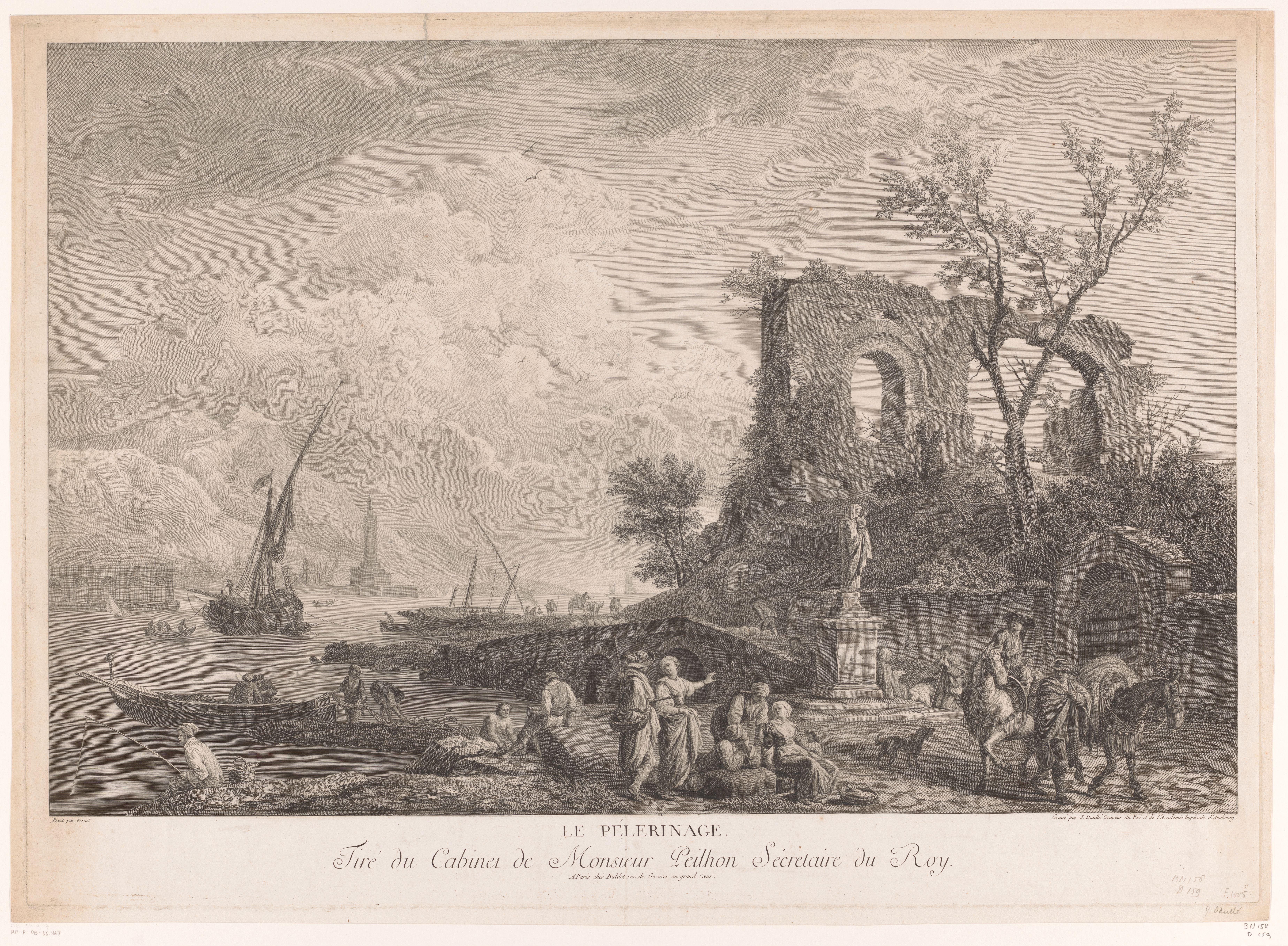 Haven met ruïnes en pelgrims