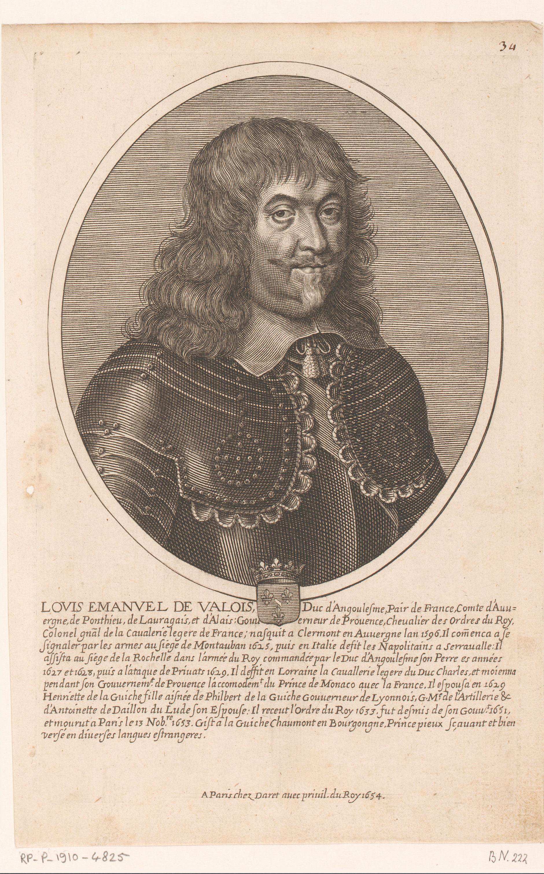 Portret van Louis-Emmanuel d'Angoulême