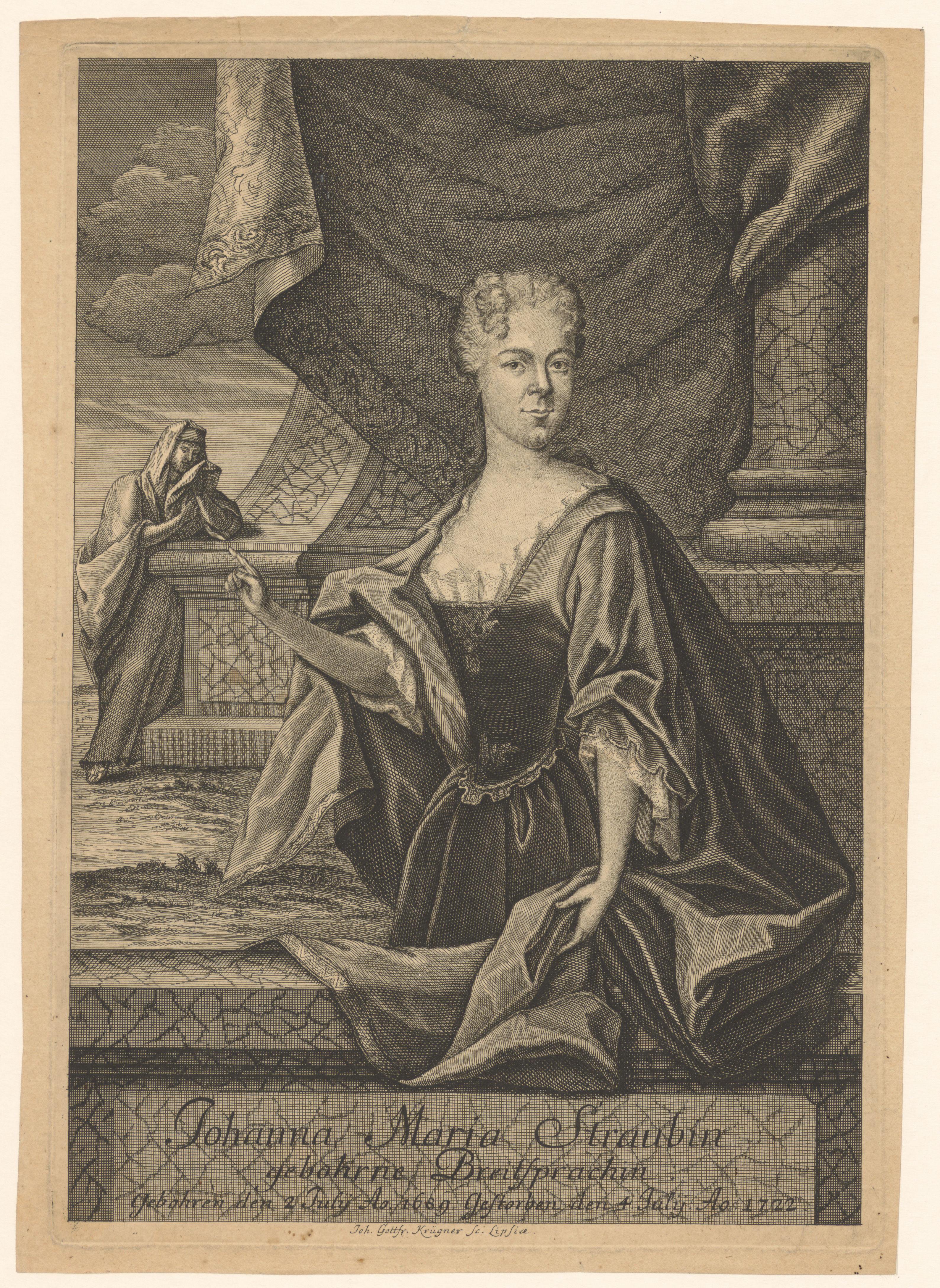 Portret van Johanna Maria Straub