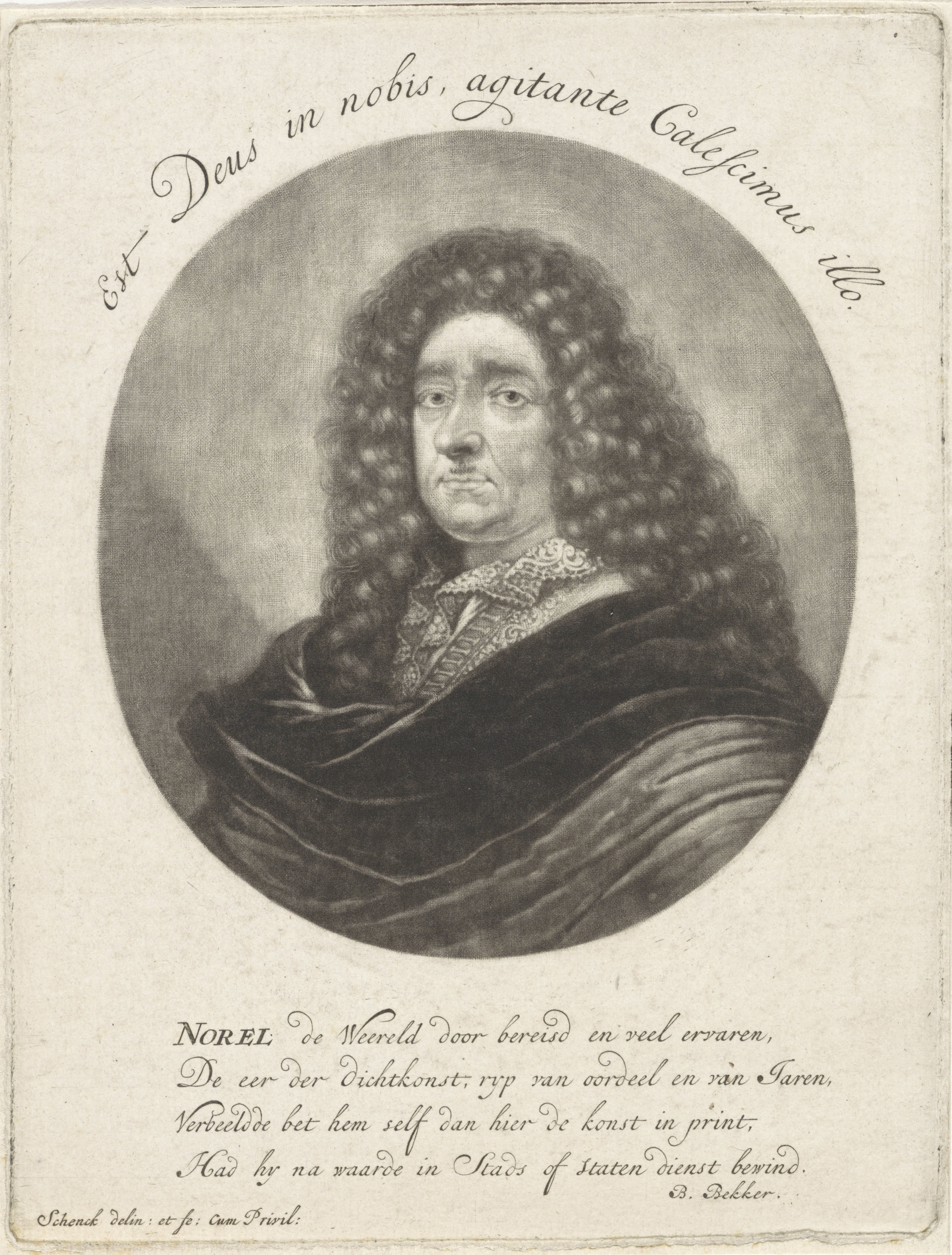 Portret van de dichter Jan Norel