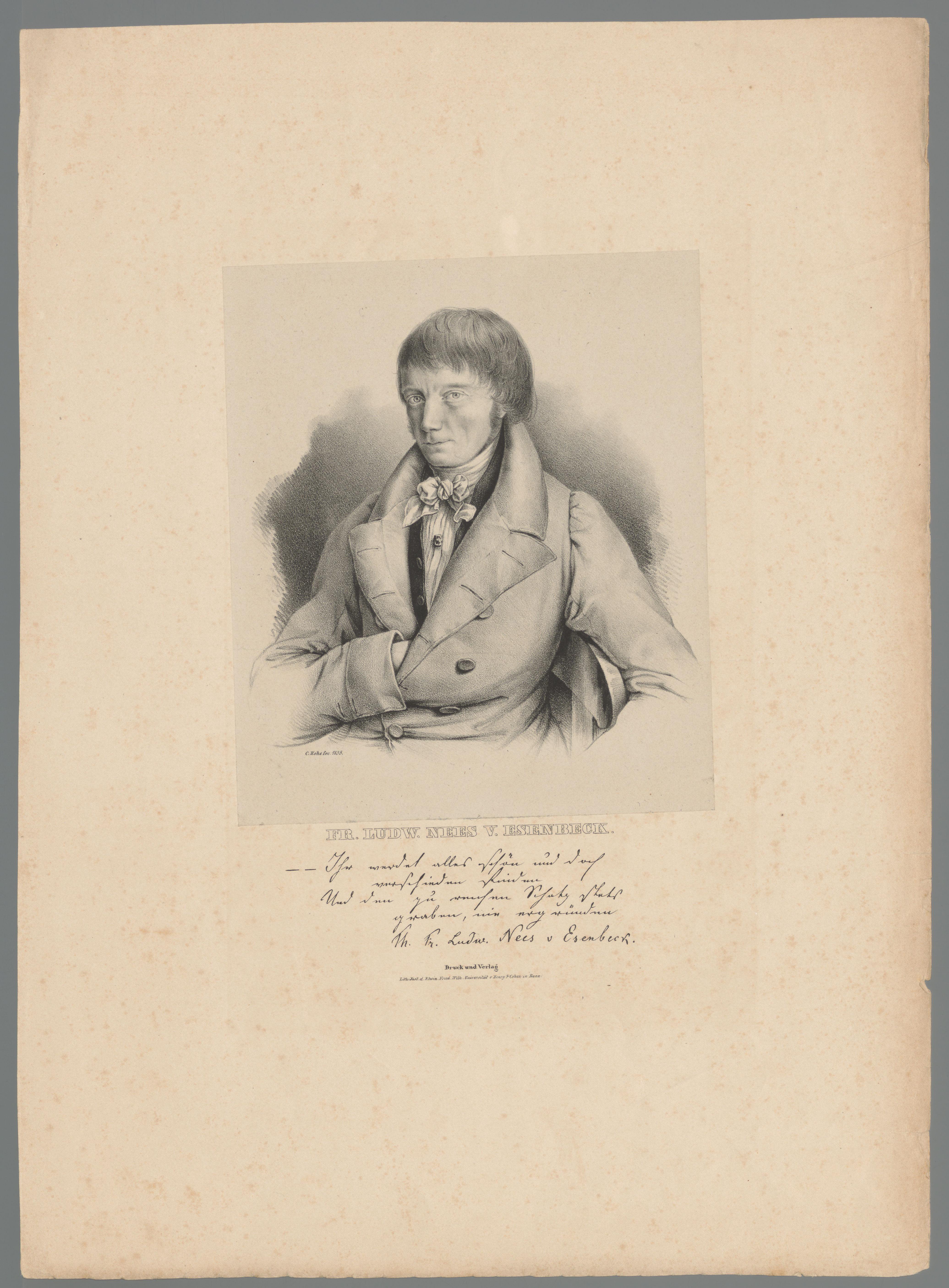 Portret van Theodor Friedrich Ludwig Nees von Esenbeck