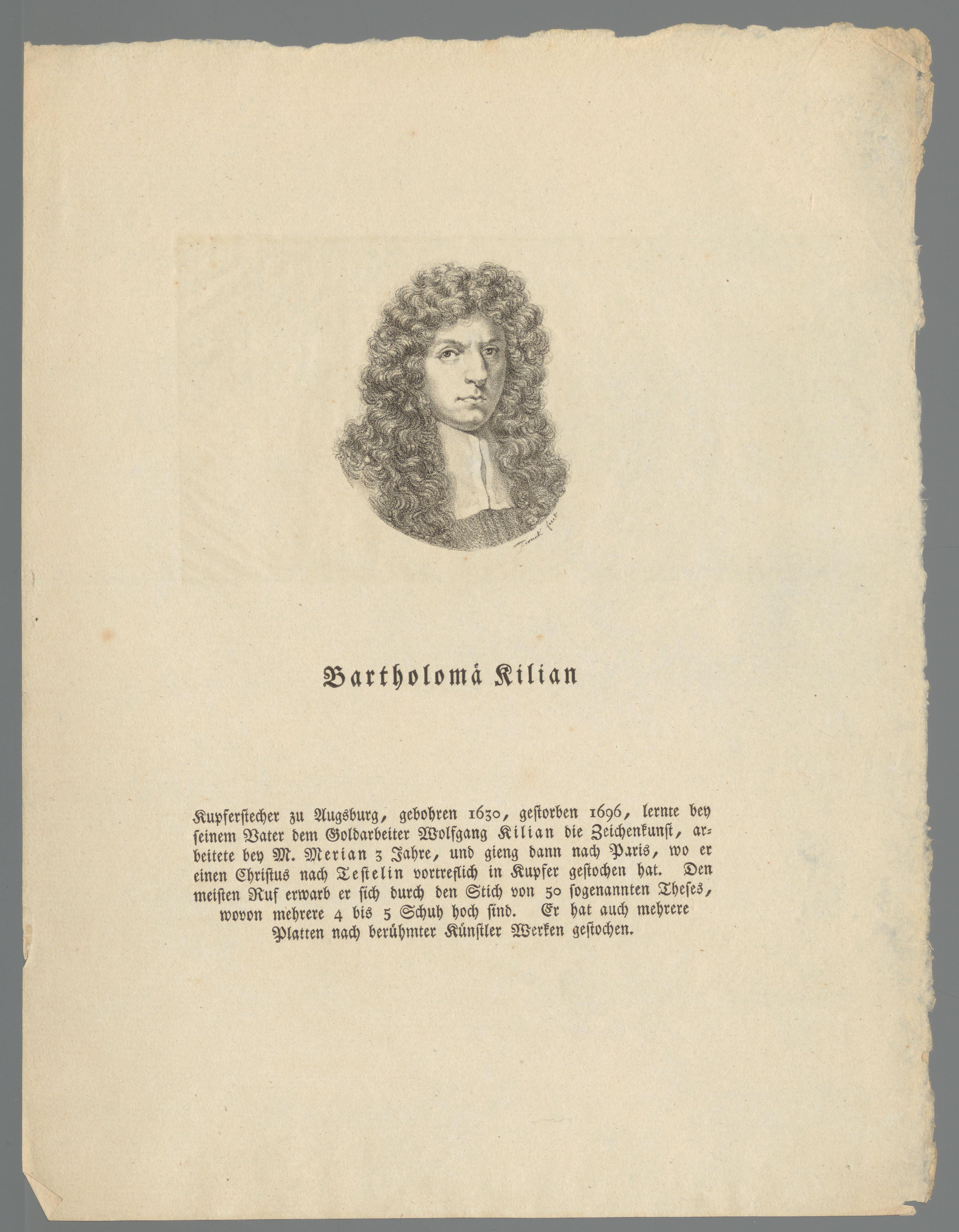 Portret van Bartholomäus Kilian (II)