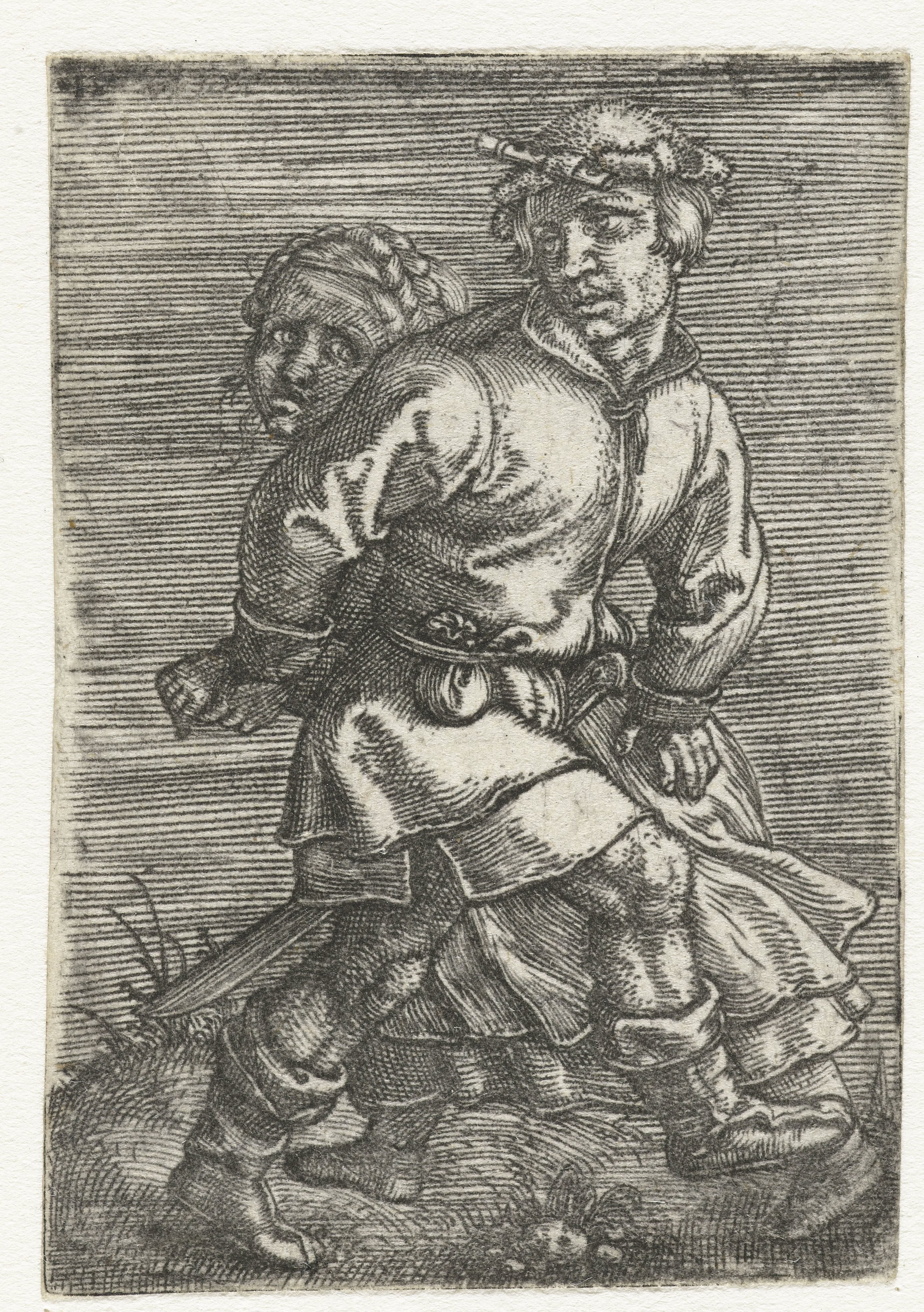 Dansende man en vrouw