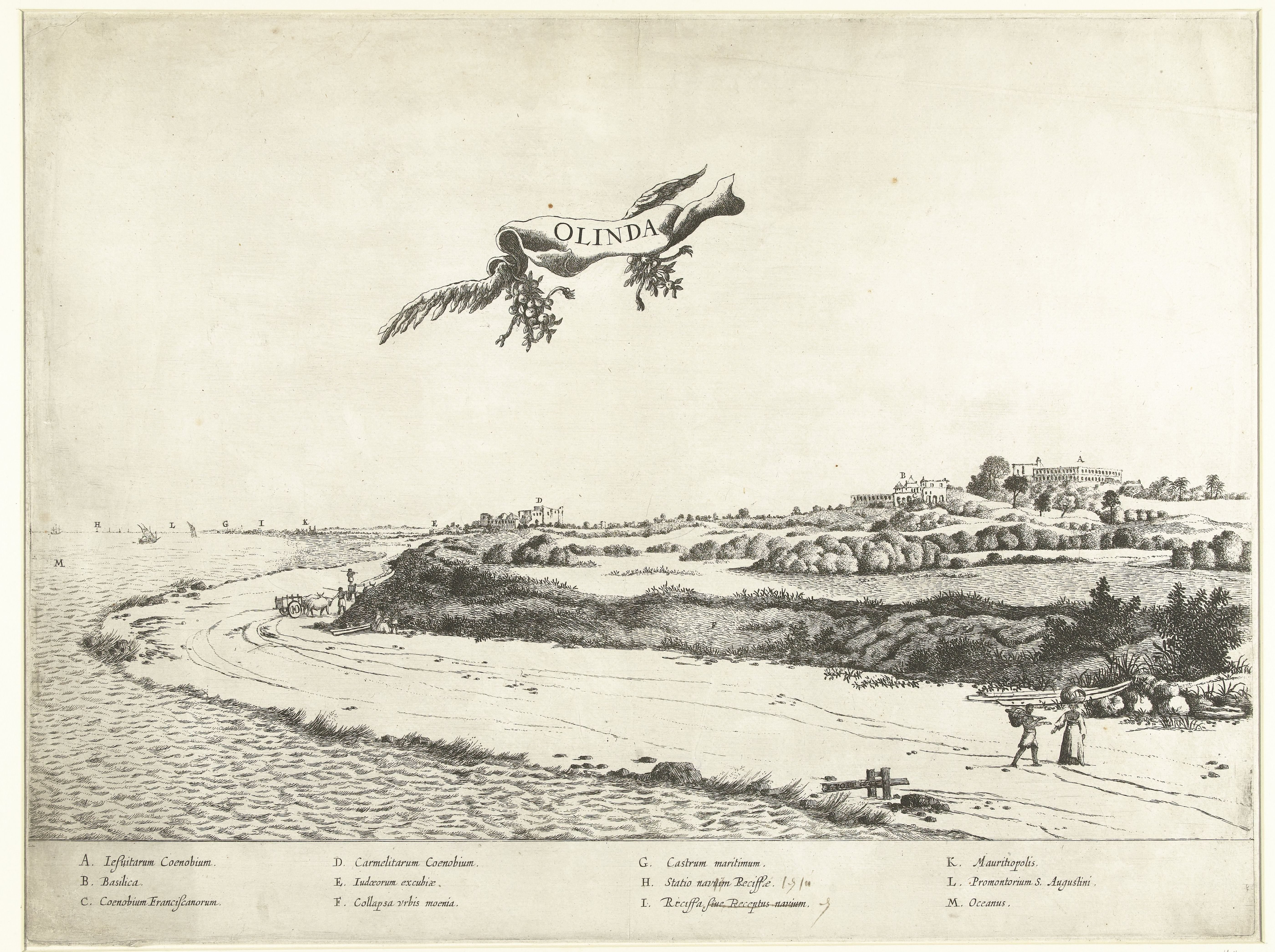 Gezicht op Olinda, ca. 1637