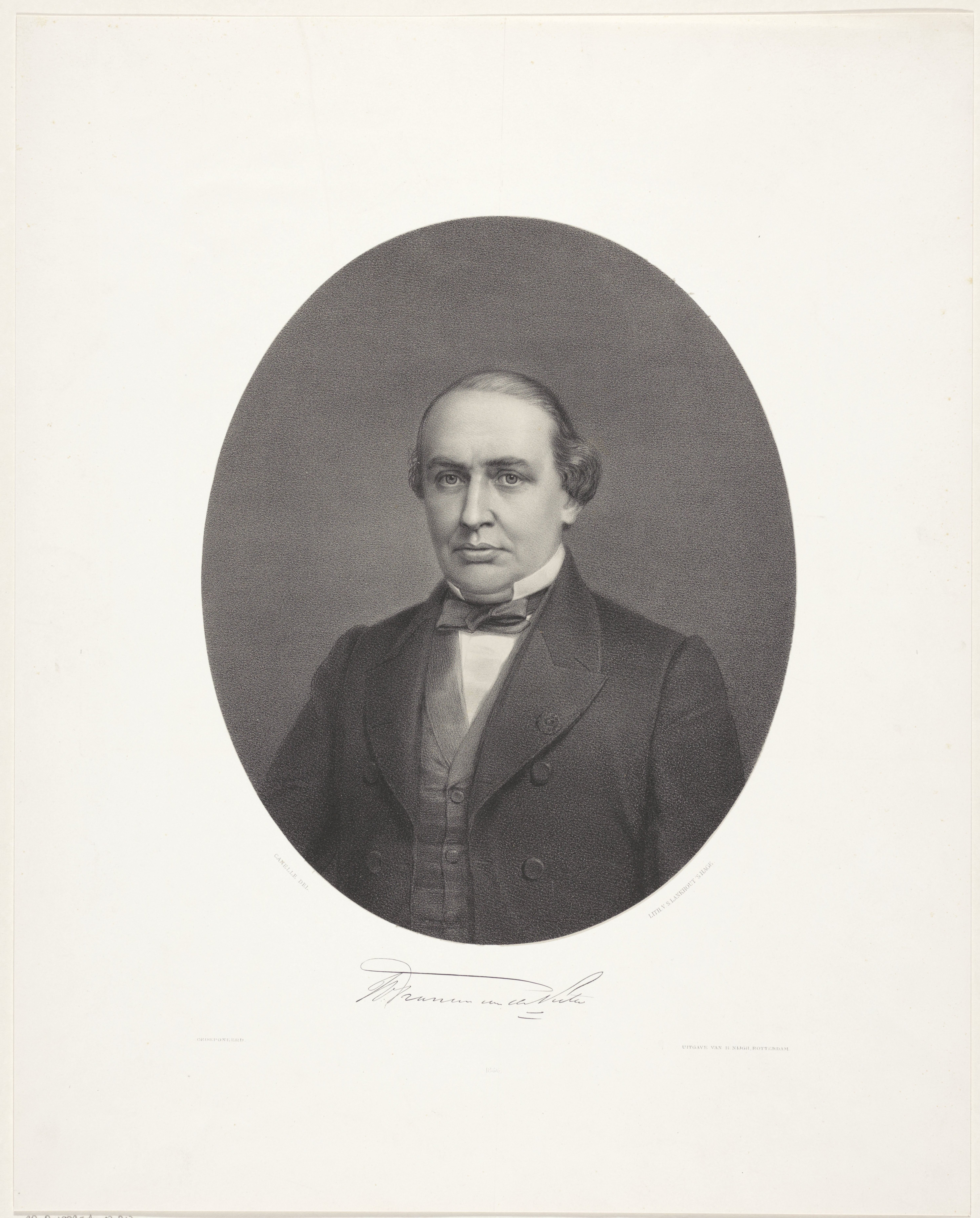 Portret van Isaäc Dignus Fransen van de Putte