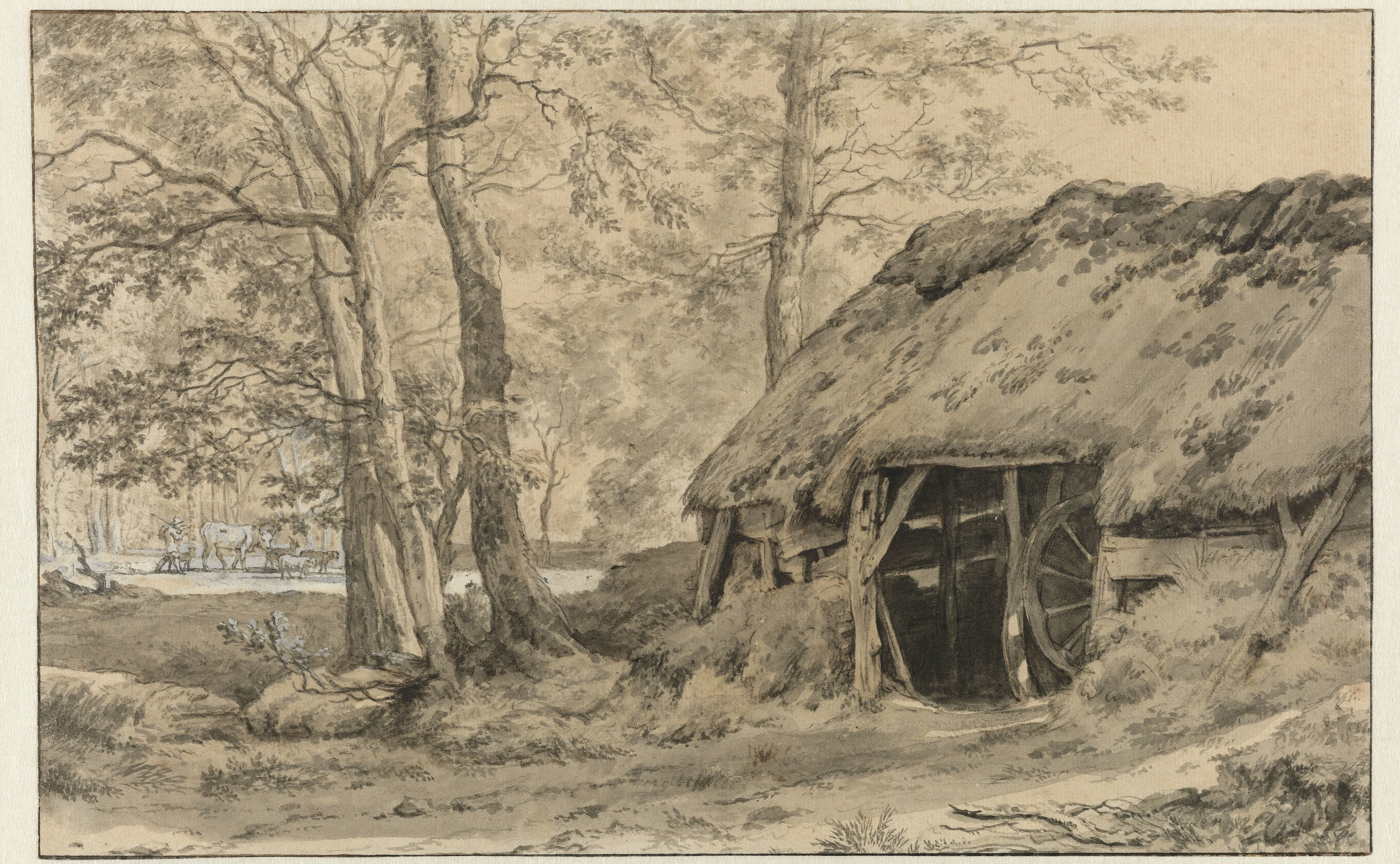 A Hut or Sheep Pen in the Woods