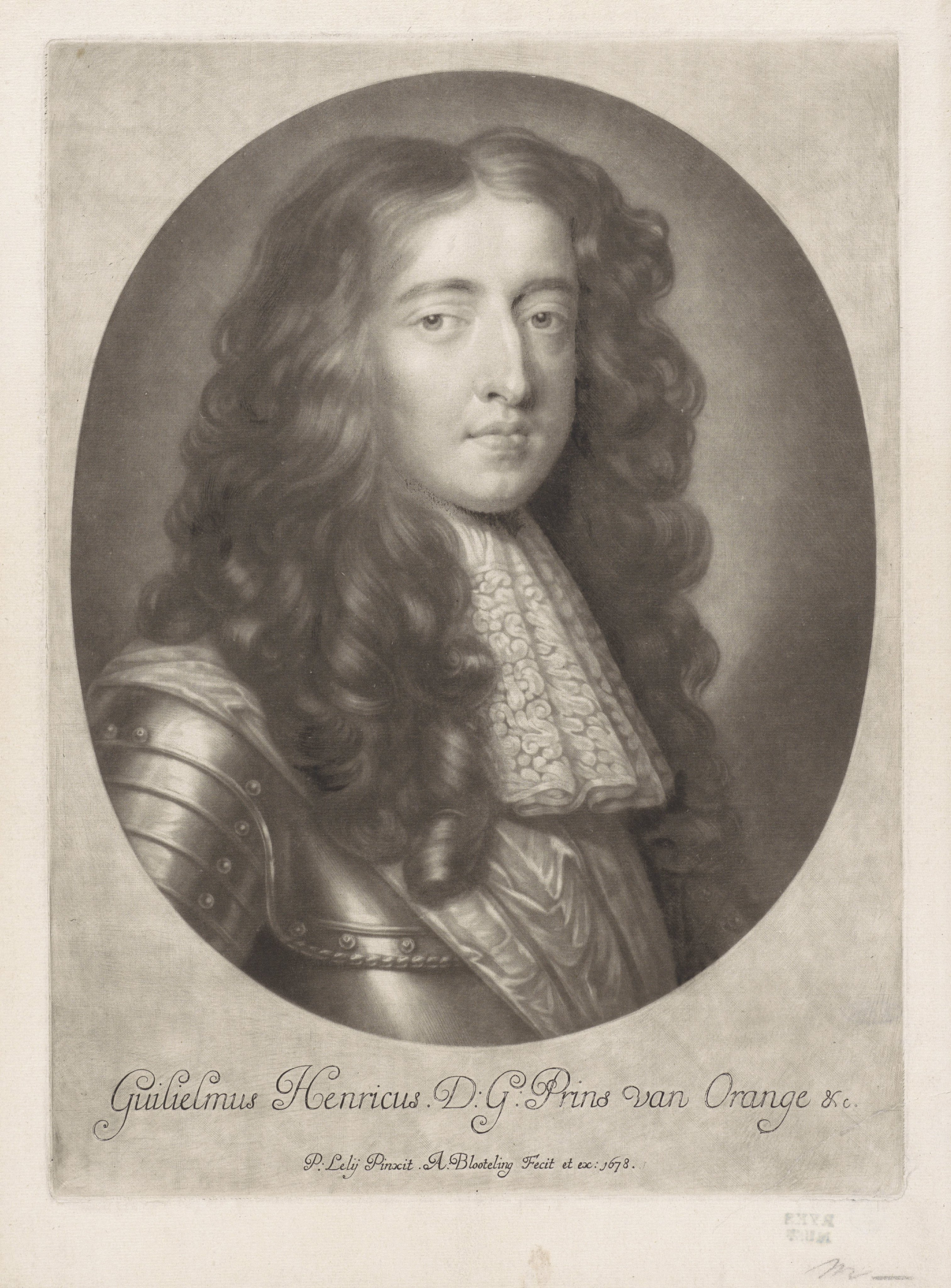 Portret van Willem III, prins van Oranje-Nassau, koning van Engeland