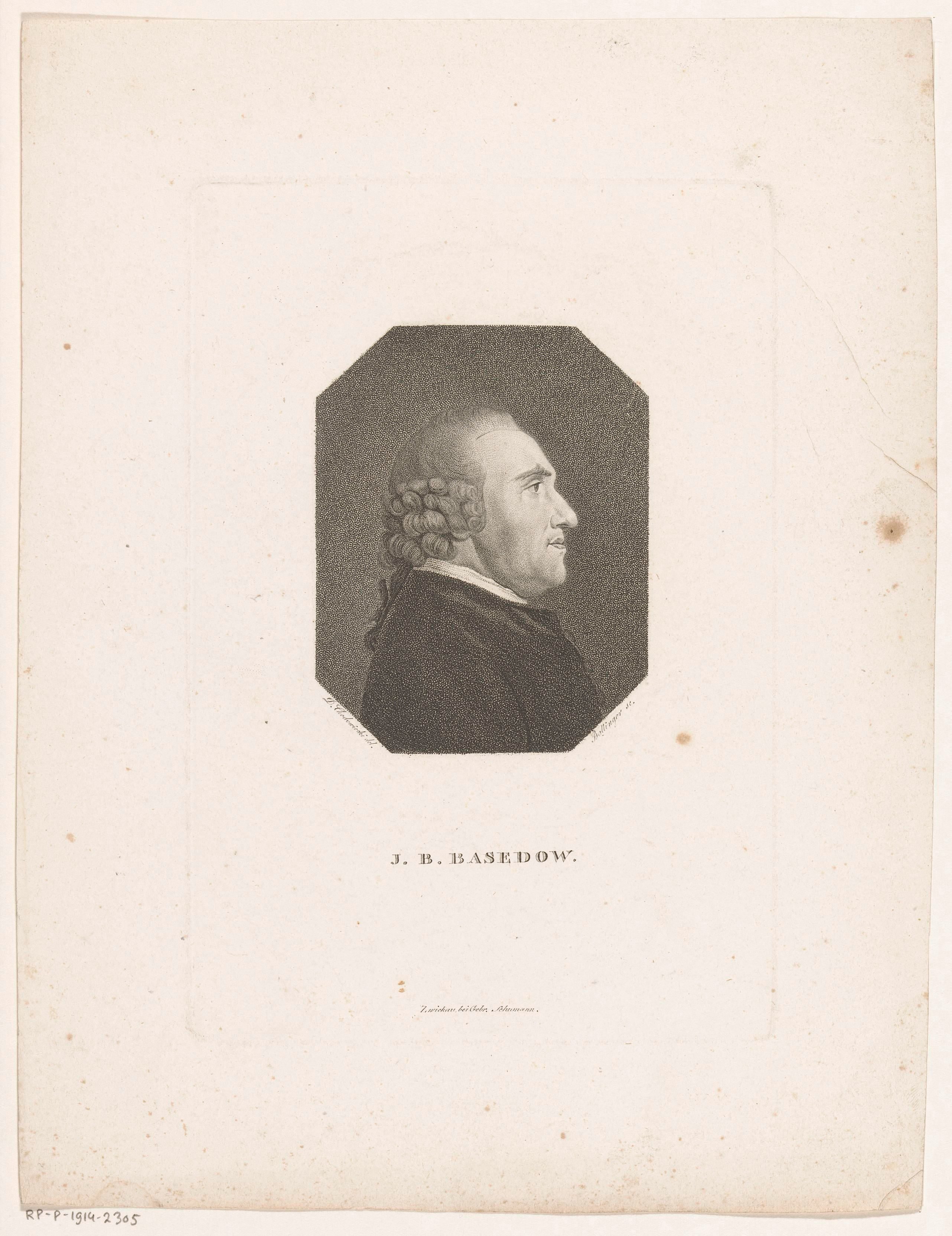 Portret van Johann Bernhard Basedow