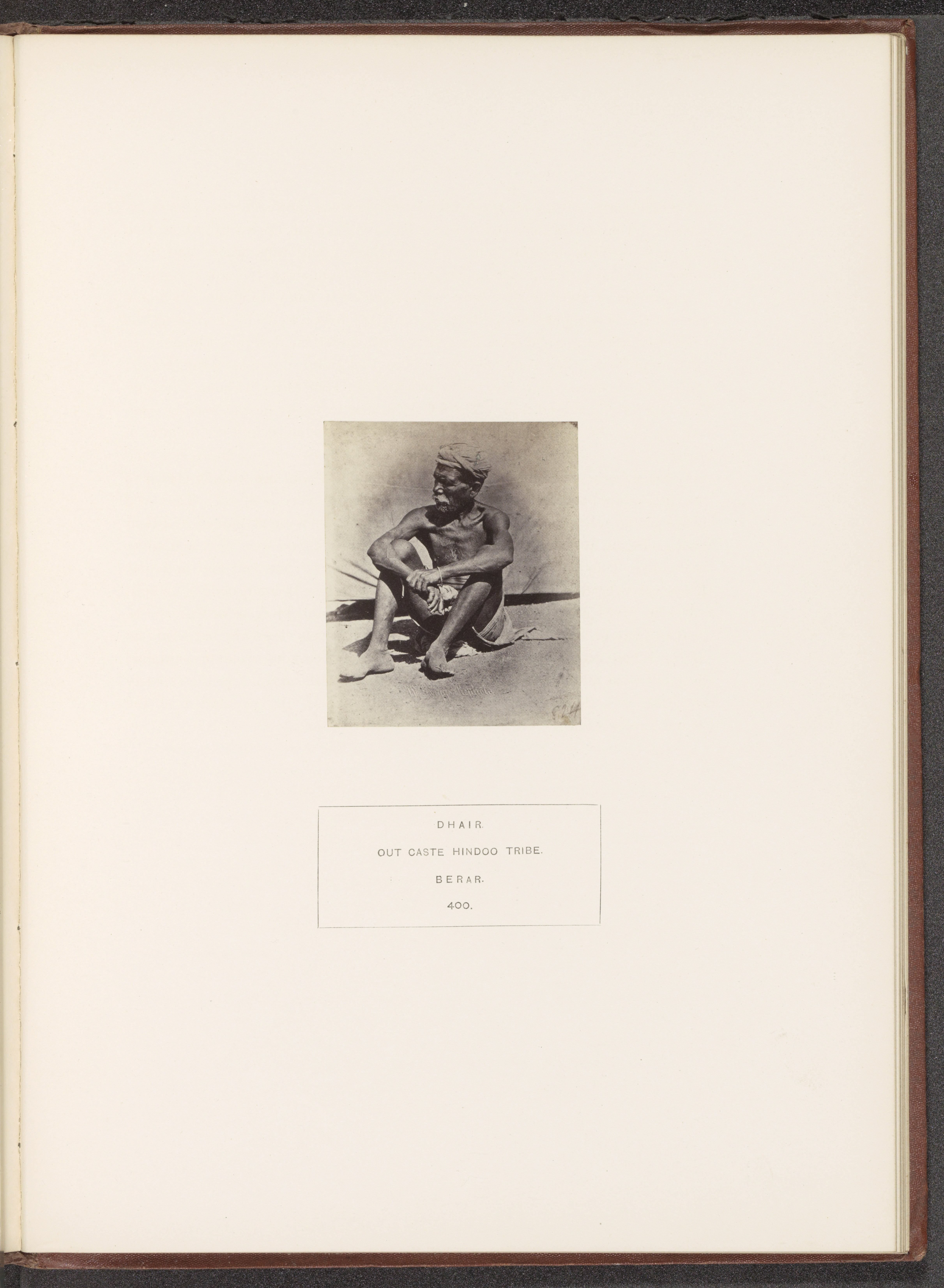 Portrait of an unknown man from the Dhair tribe of the former Berar in central India