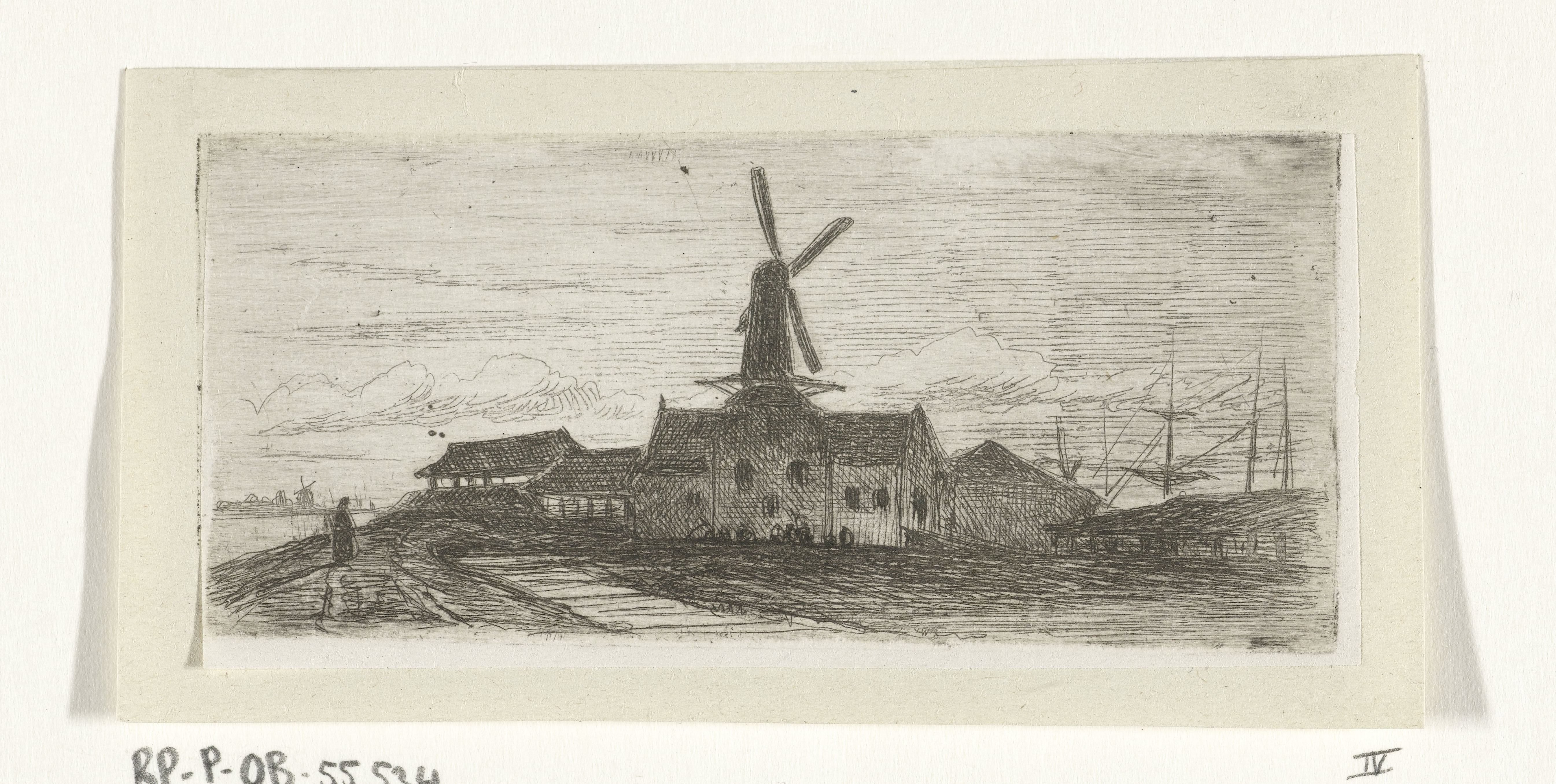 Complex met molen aan een rivier