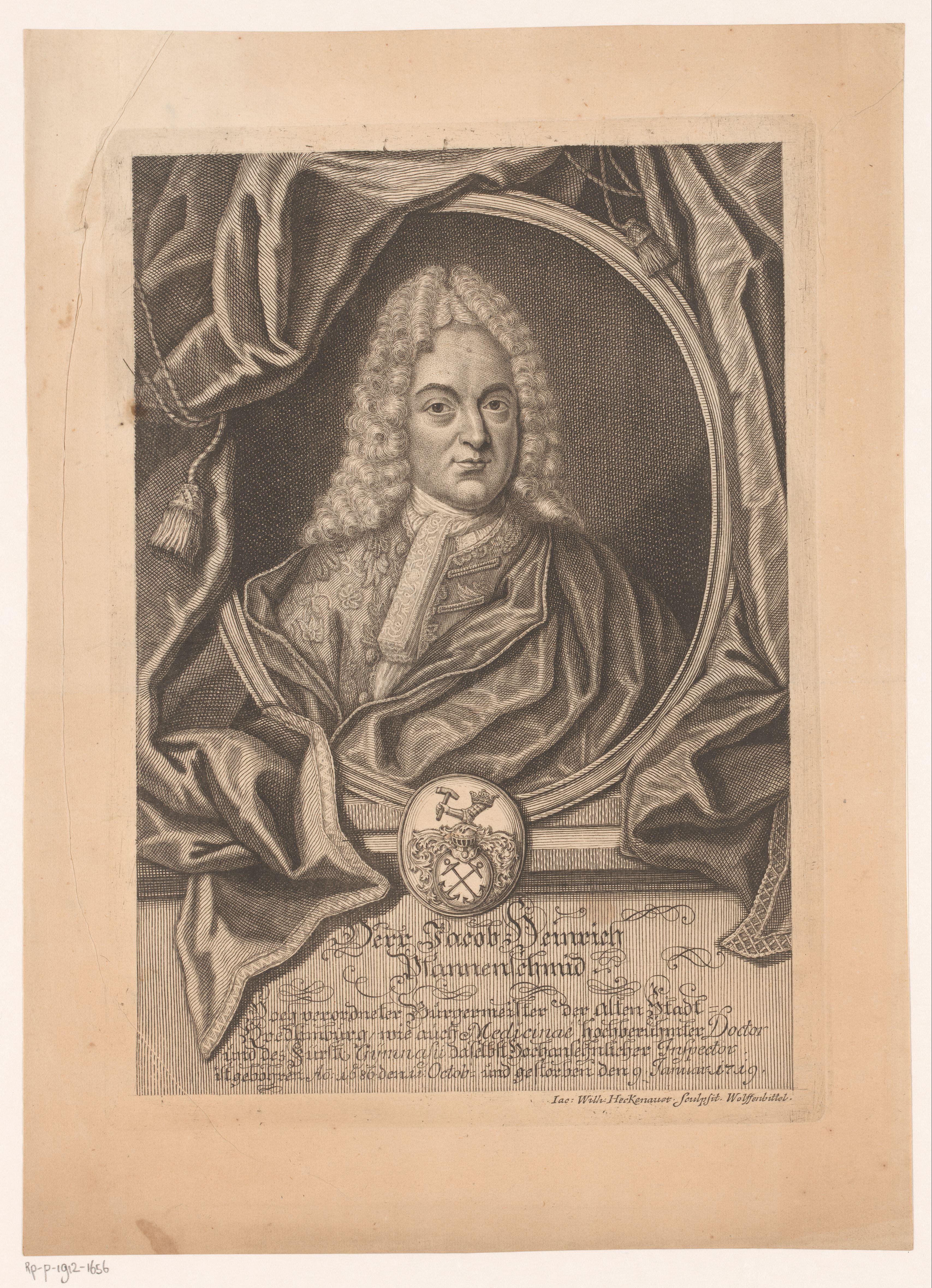Portret van Jakob Heinrich Pfannenschmidt