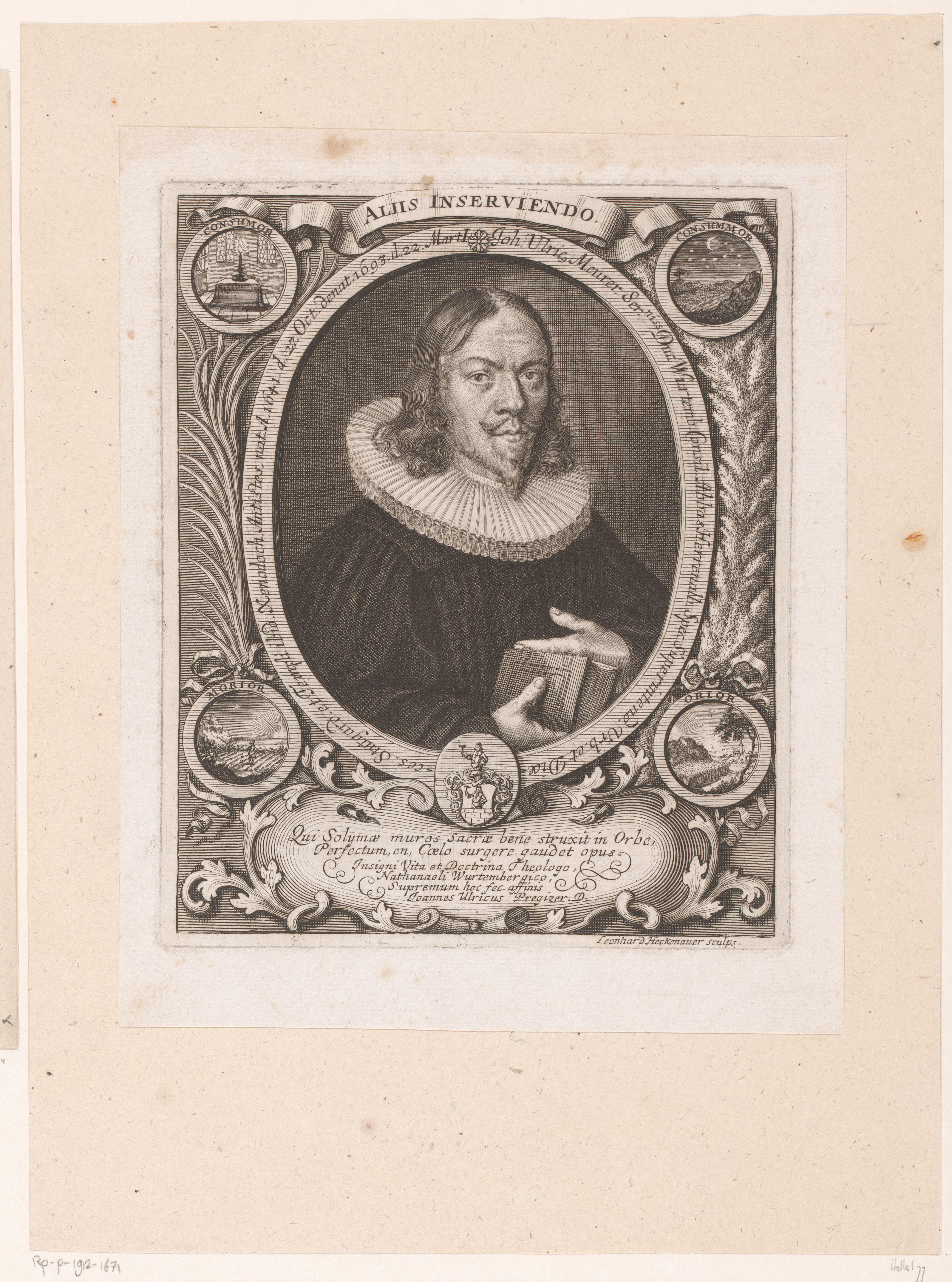 Portret van Johann Ulrich Meurer