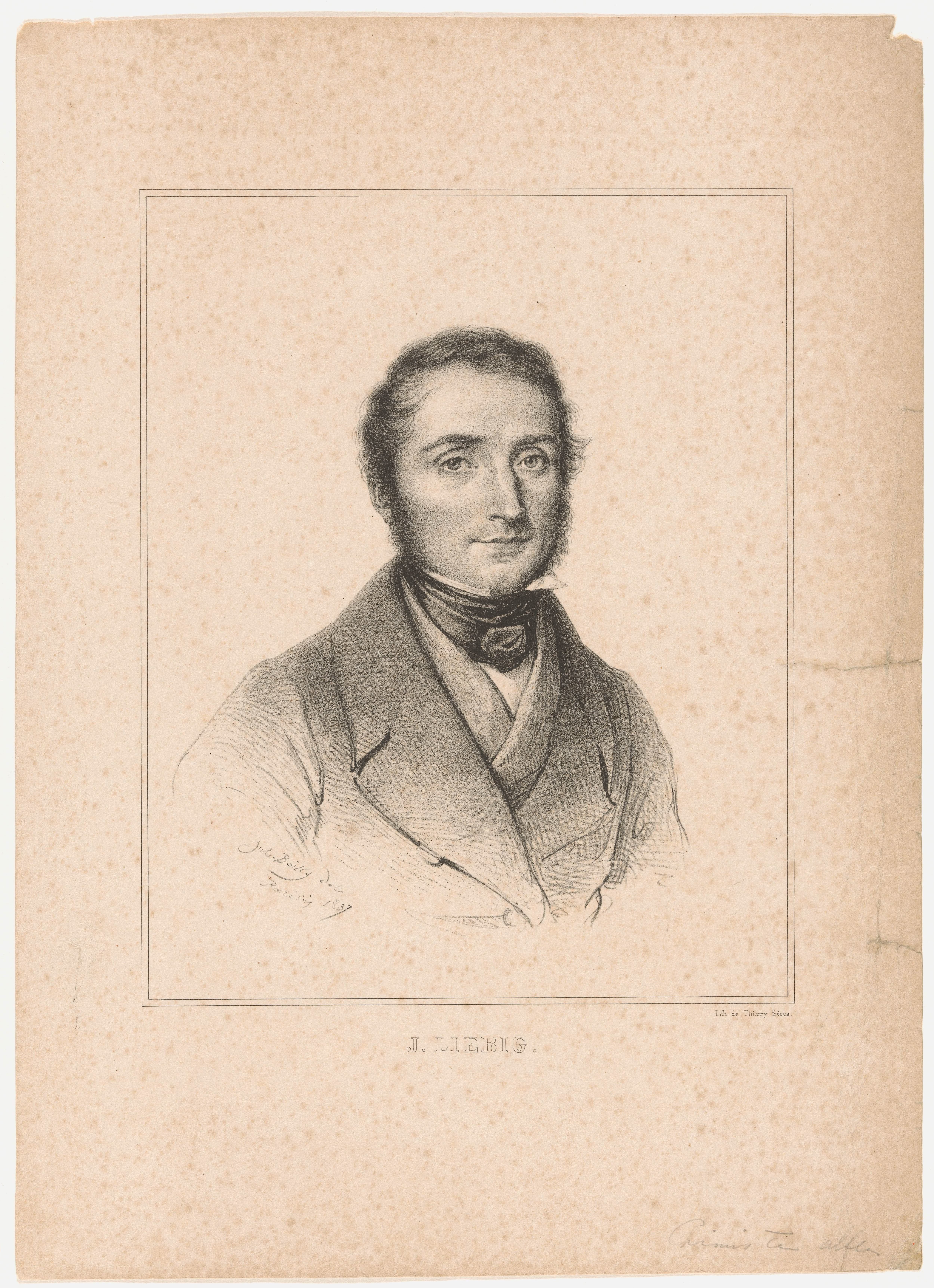 Portret van de scheikundige Justus von Liebig