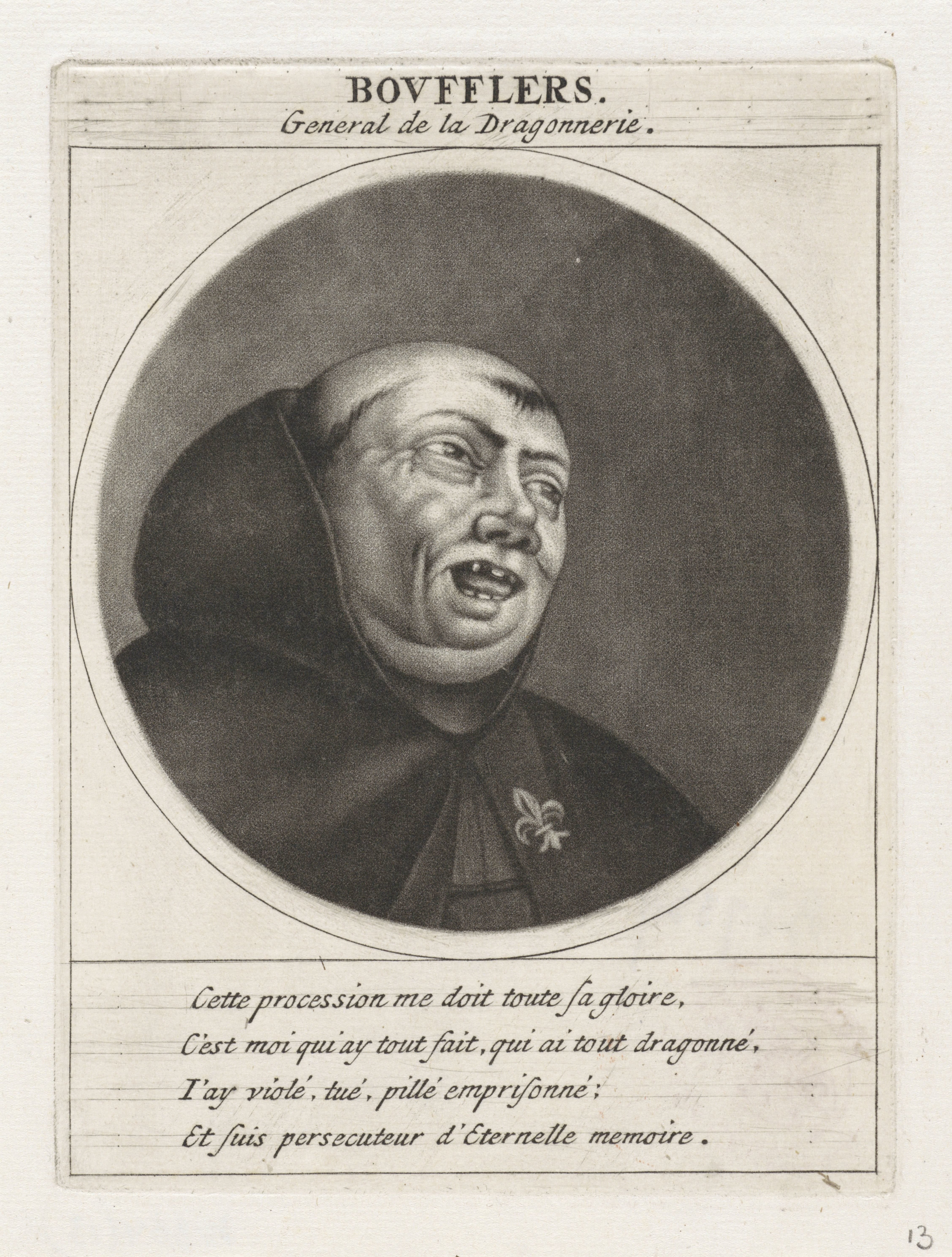 Portret van Louis François, hertog van Boufflers