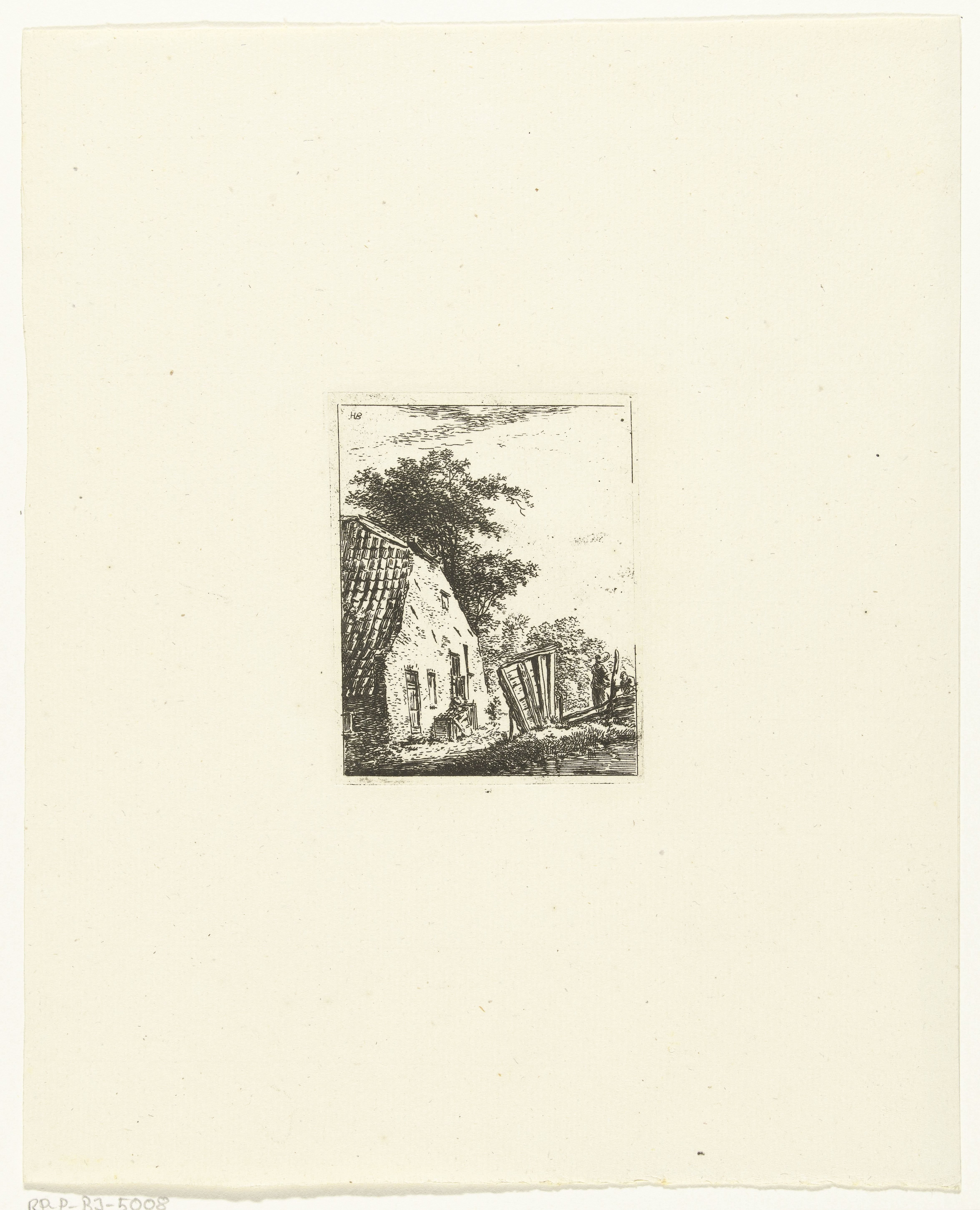 Boerderij met twee figuren