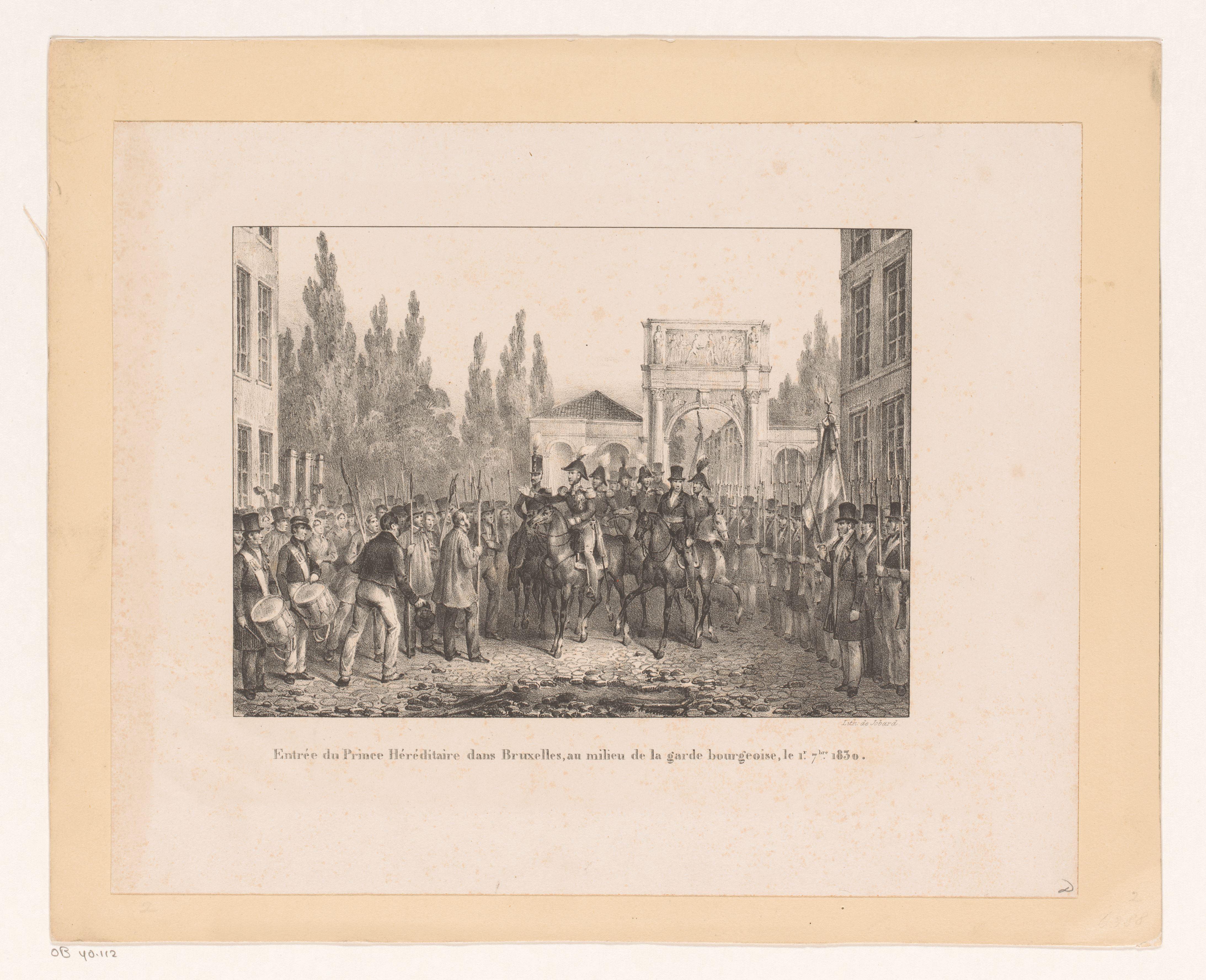 Binnenkomst van de prins van Oranje te Brussel, 1830