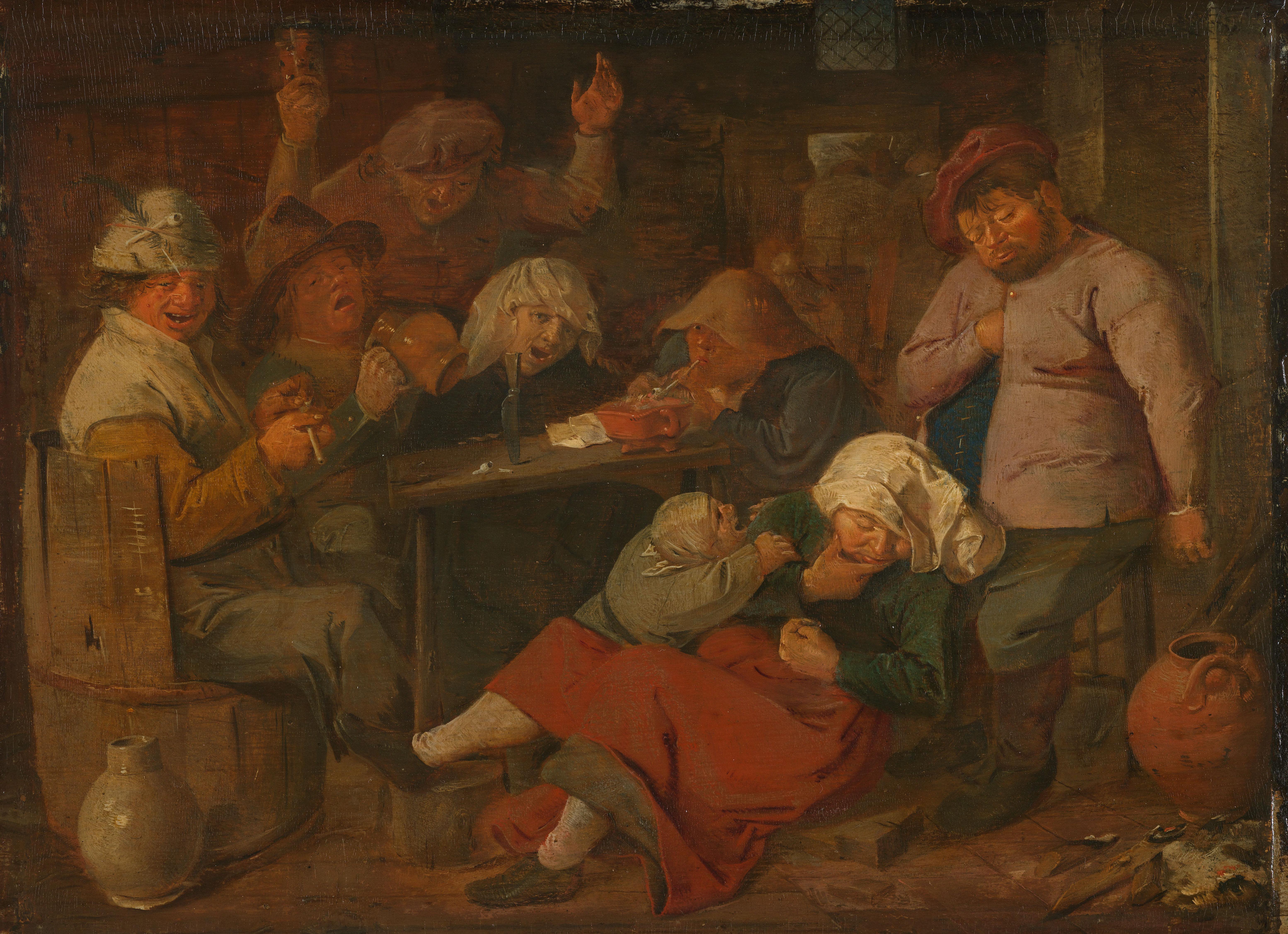 Poor Folk Drinking in a Tavern
