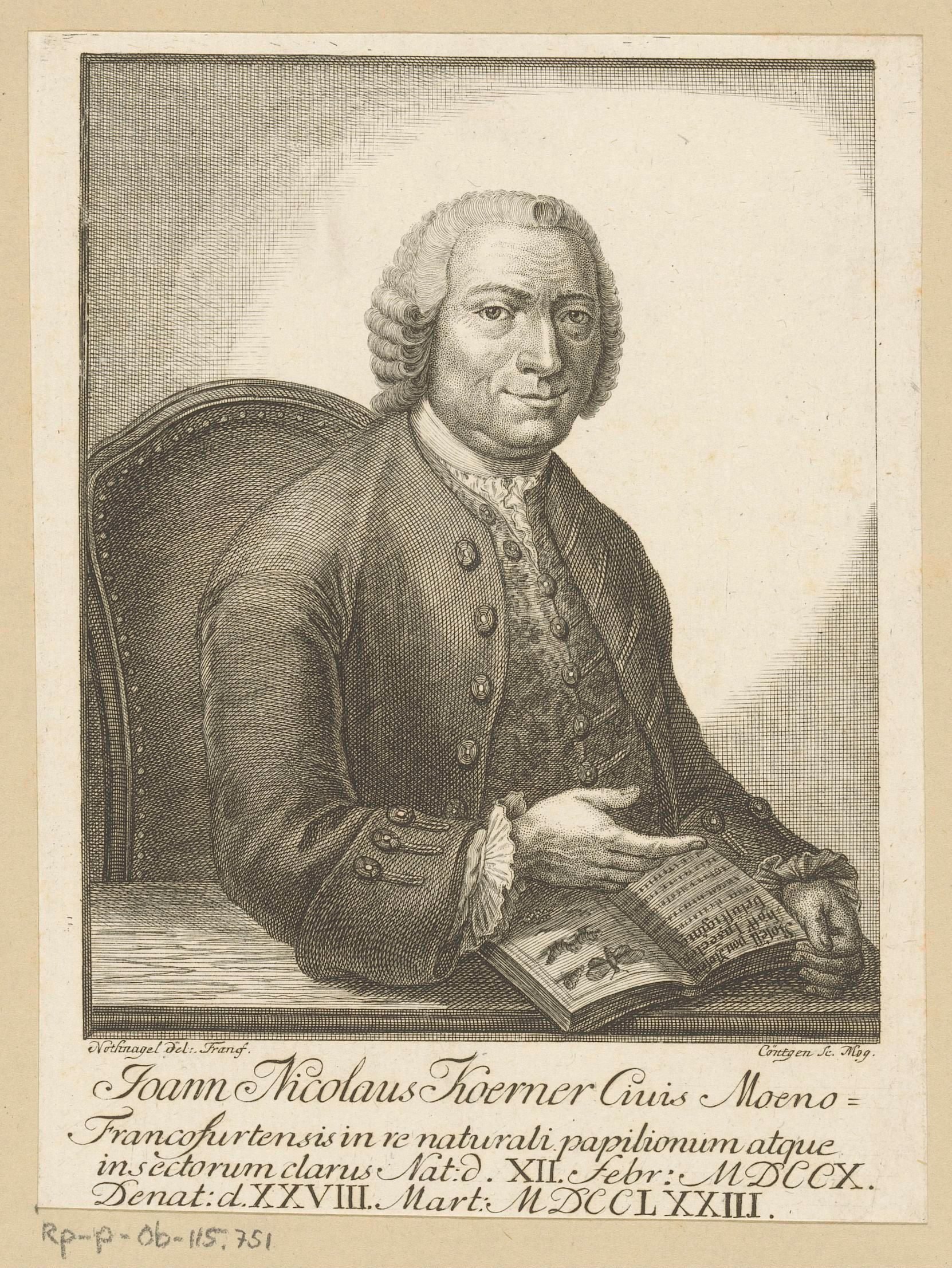 Portret van Johann Nicolaus Körner