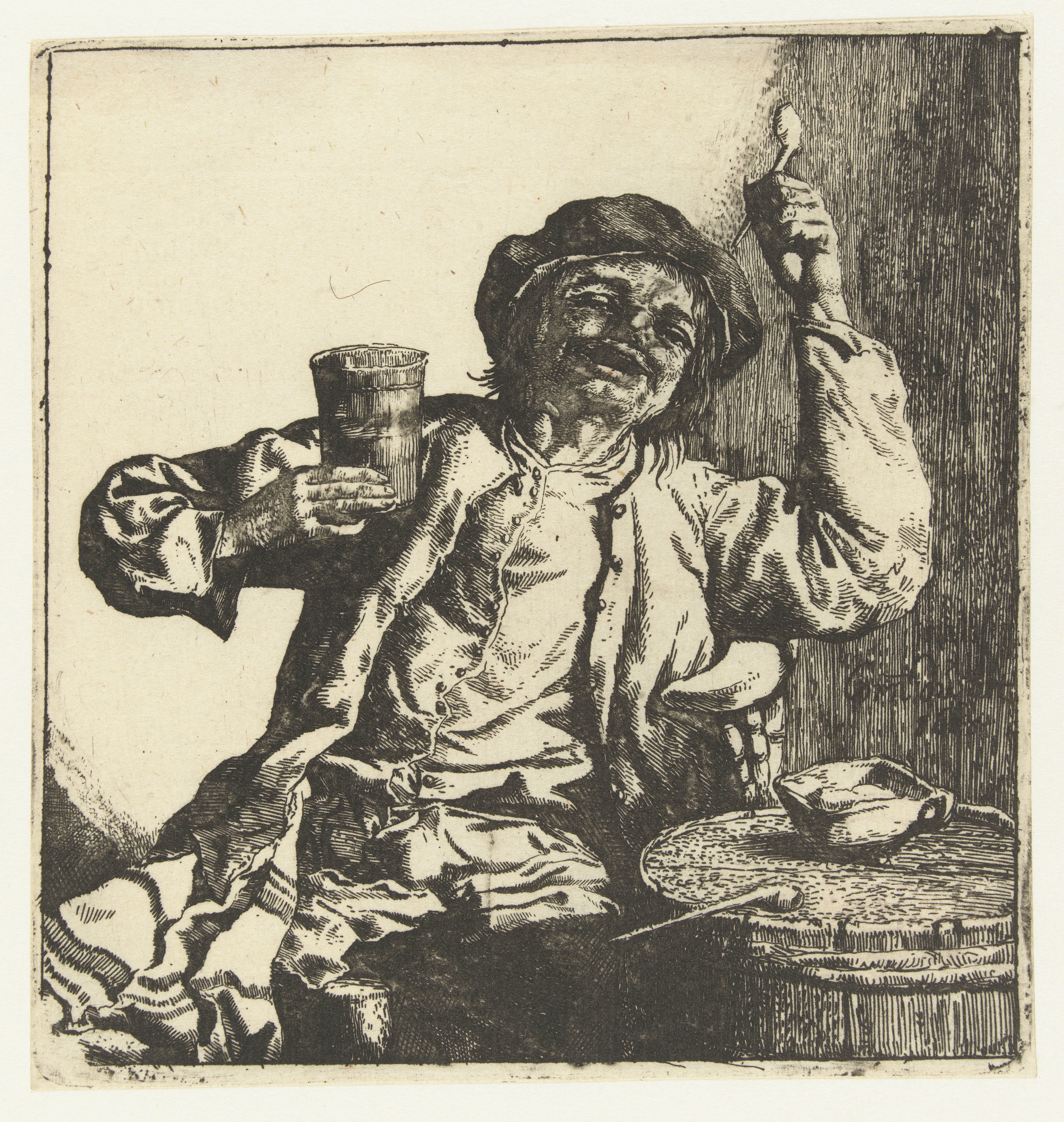 Drinkende man