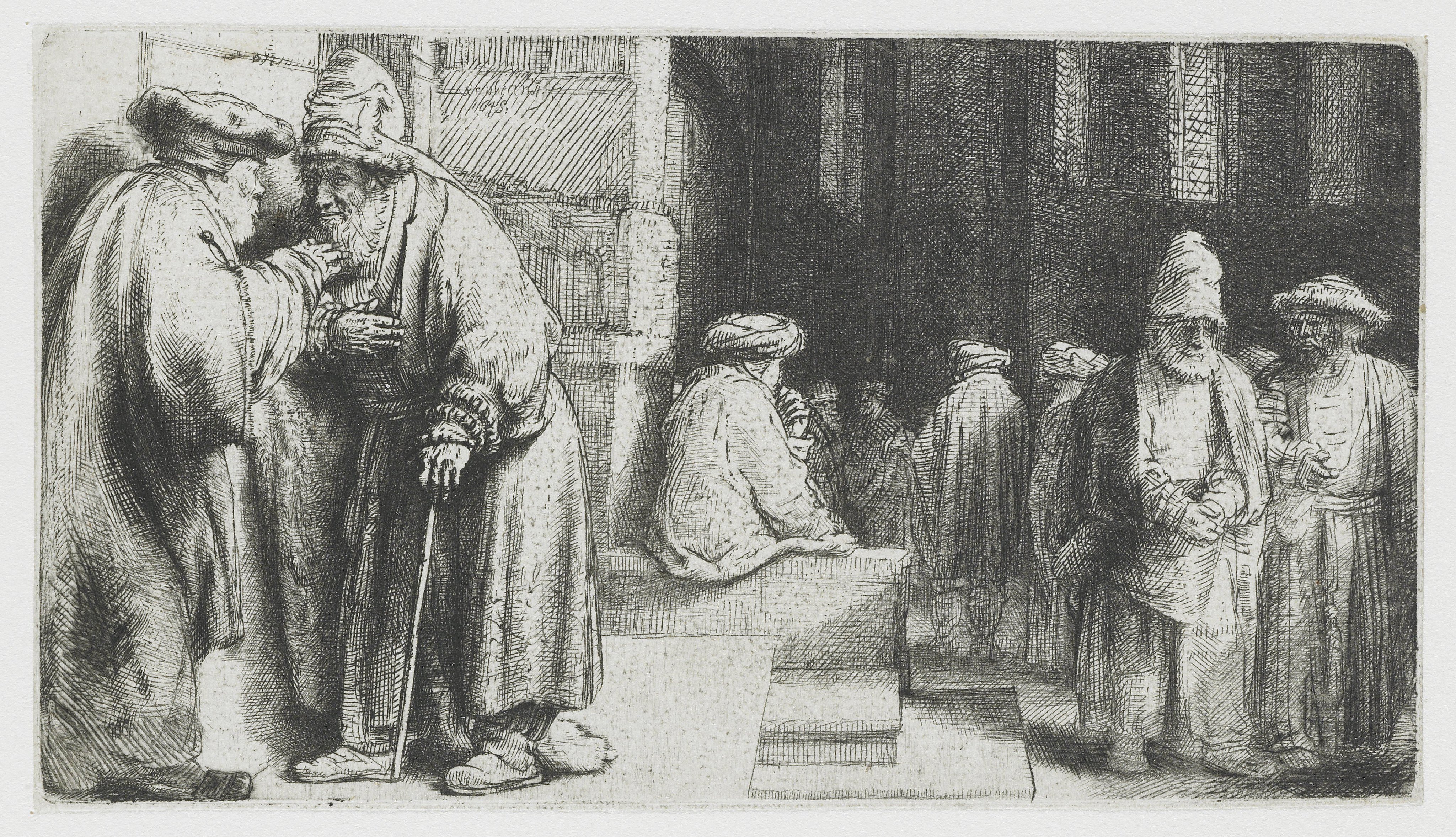 Jews in the synagogue