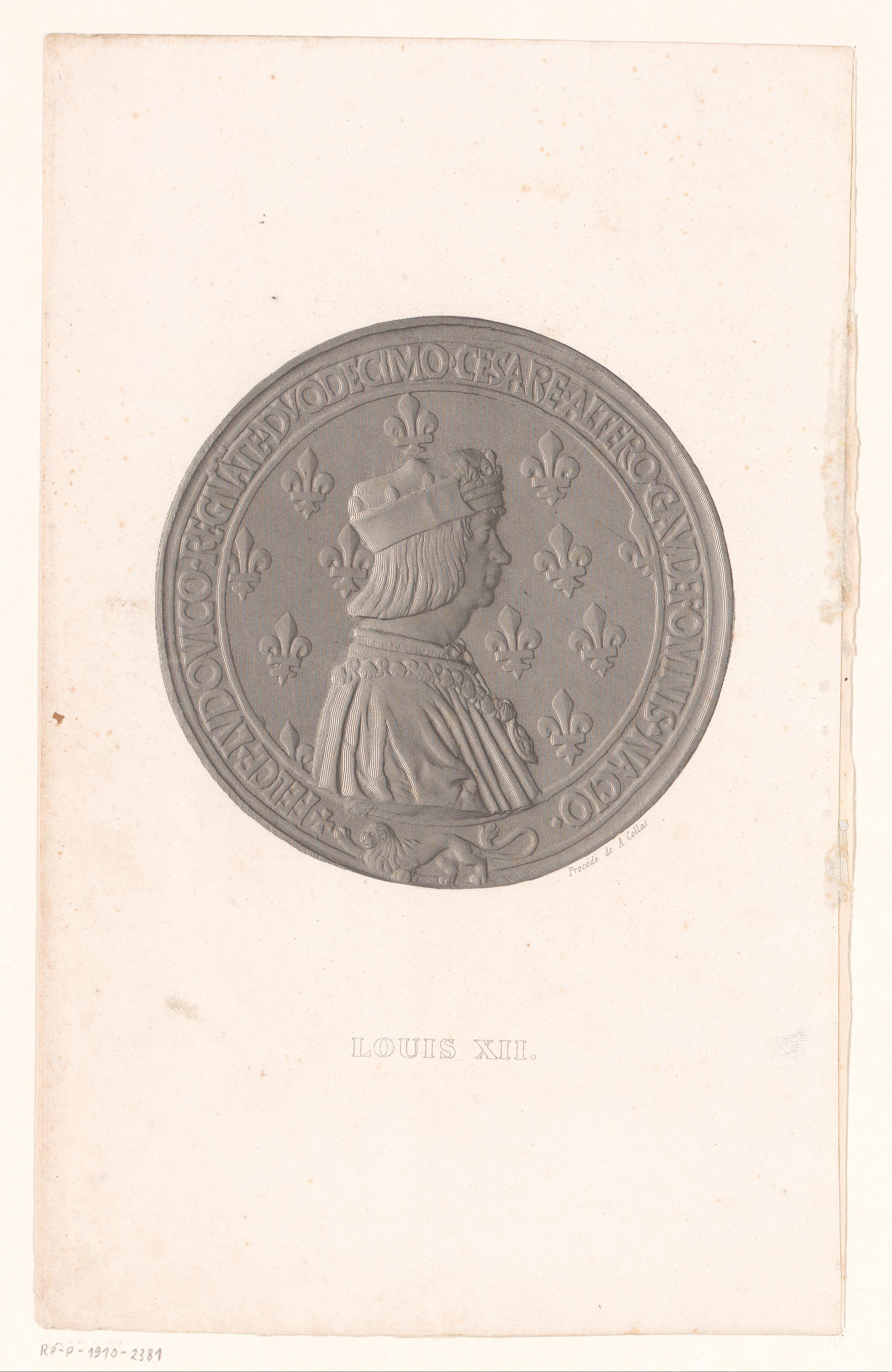 Medaille met portret van Lodewijk XII van Frankrijk