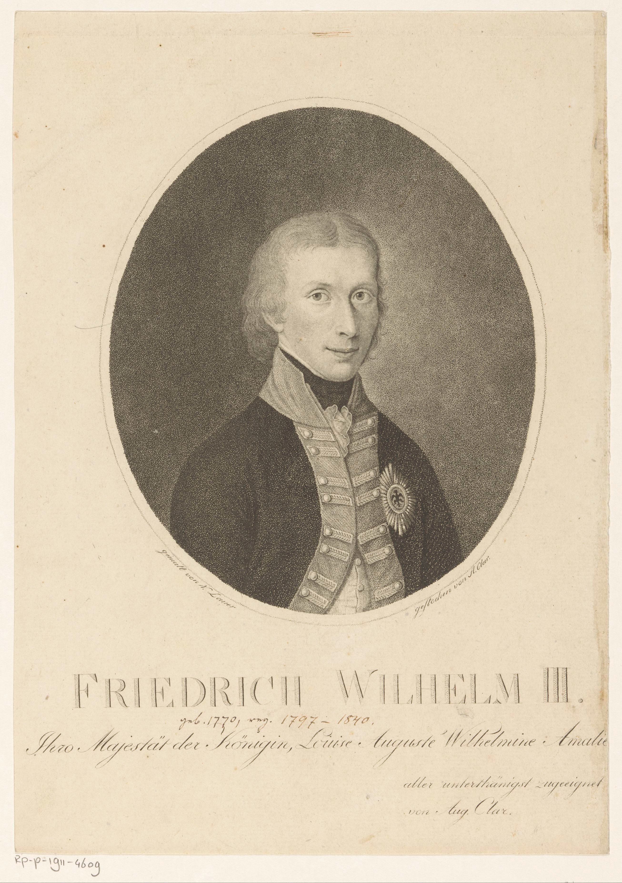 Portret van Friedrich Wilhelm III