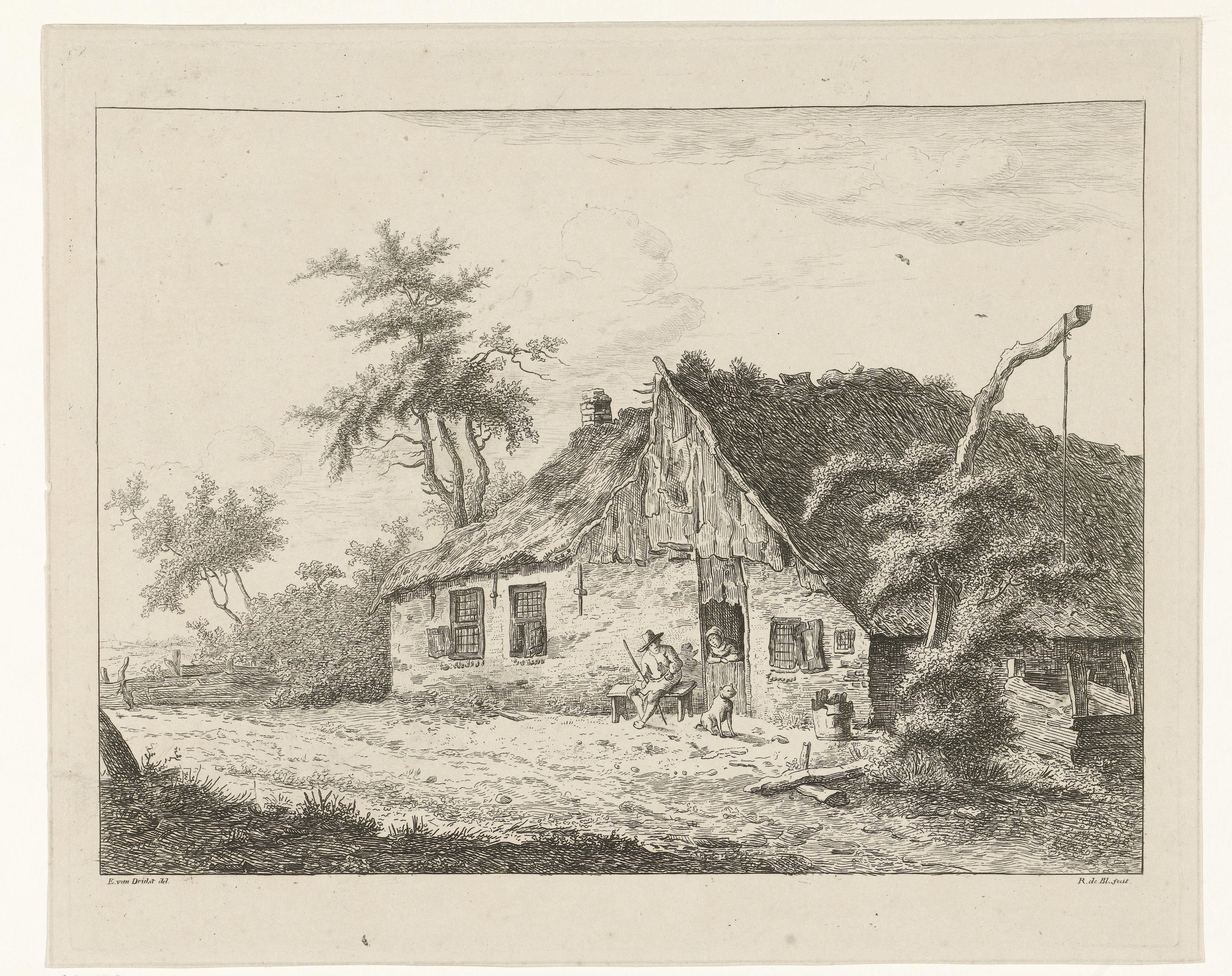 Boerderij met boer en boerin