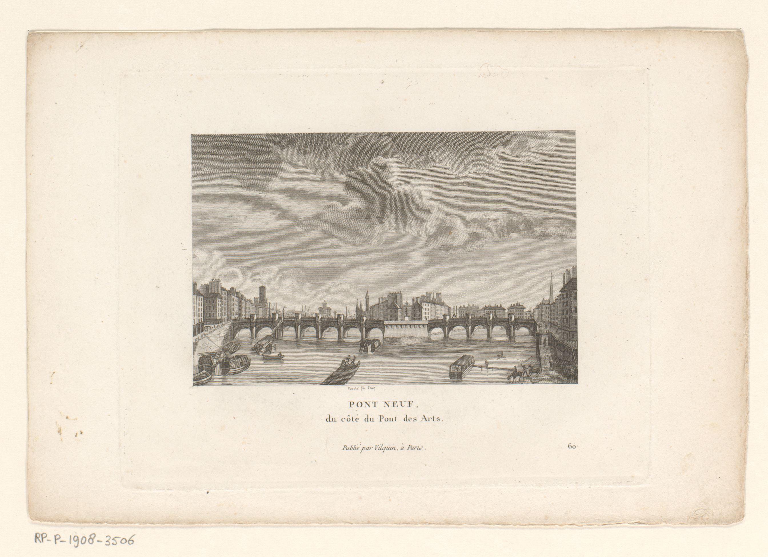 Gezicht op de Pont Neuf te Parijs