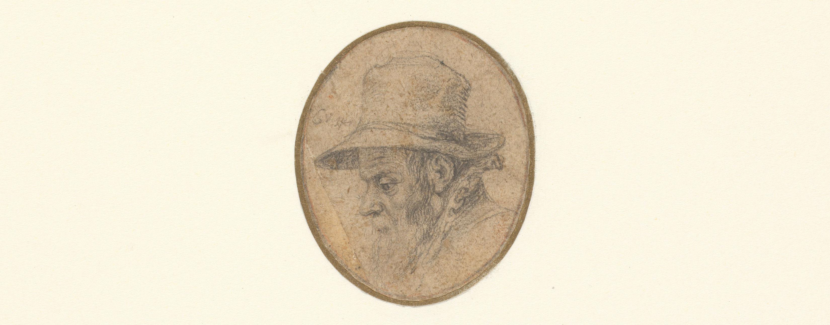 Portret van man van middelbare leeftijd met een hoed