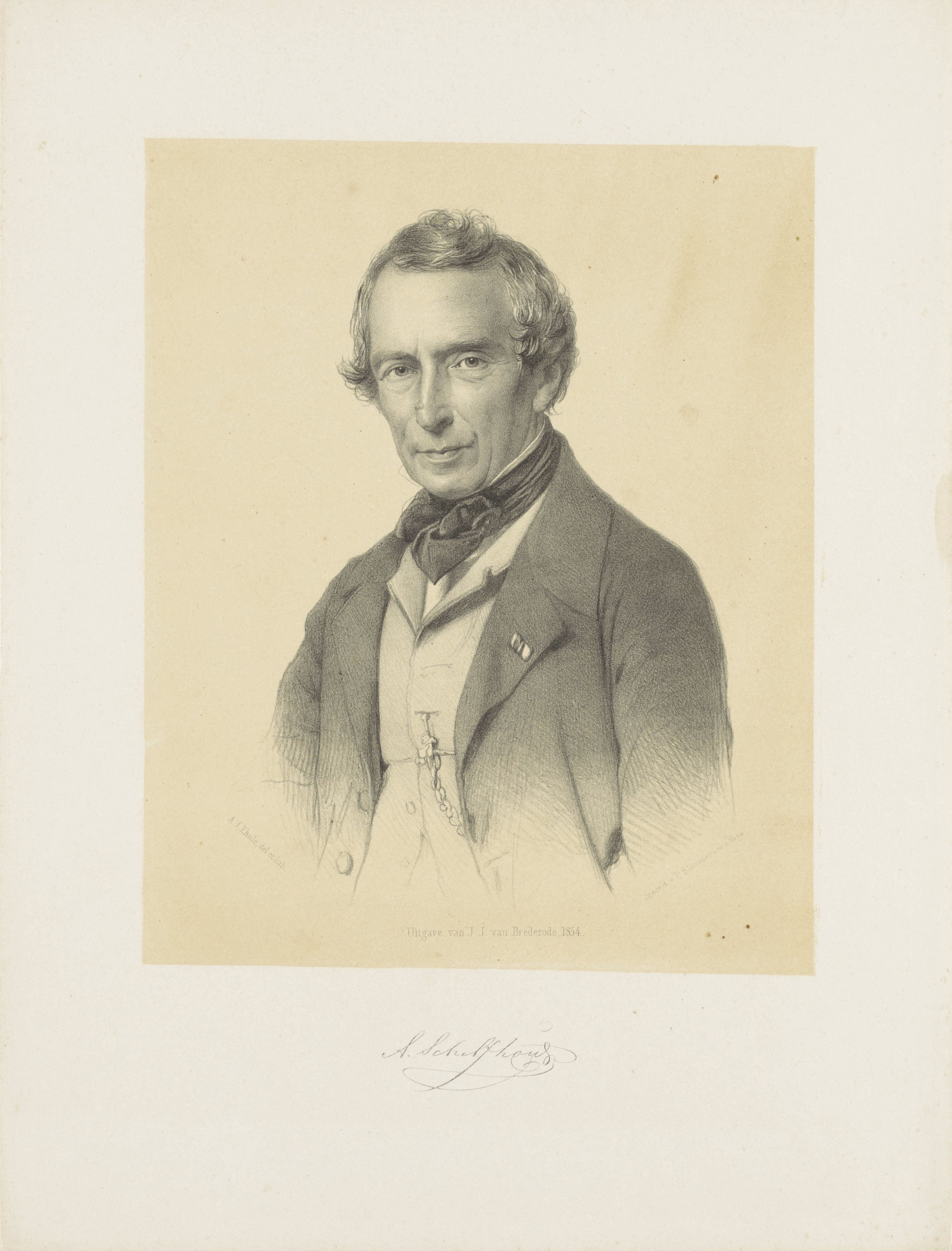 Portret van Andreas Schelfhout