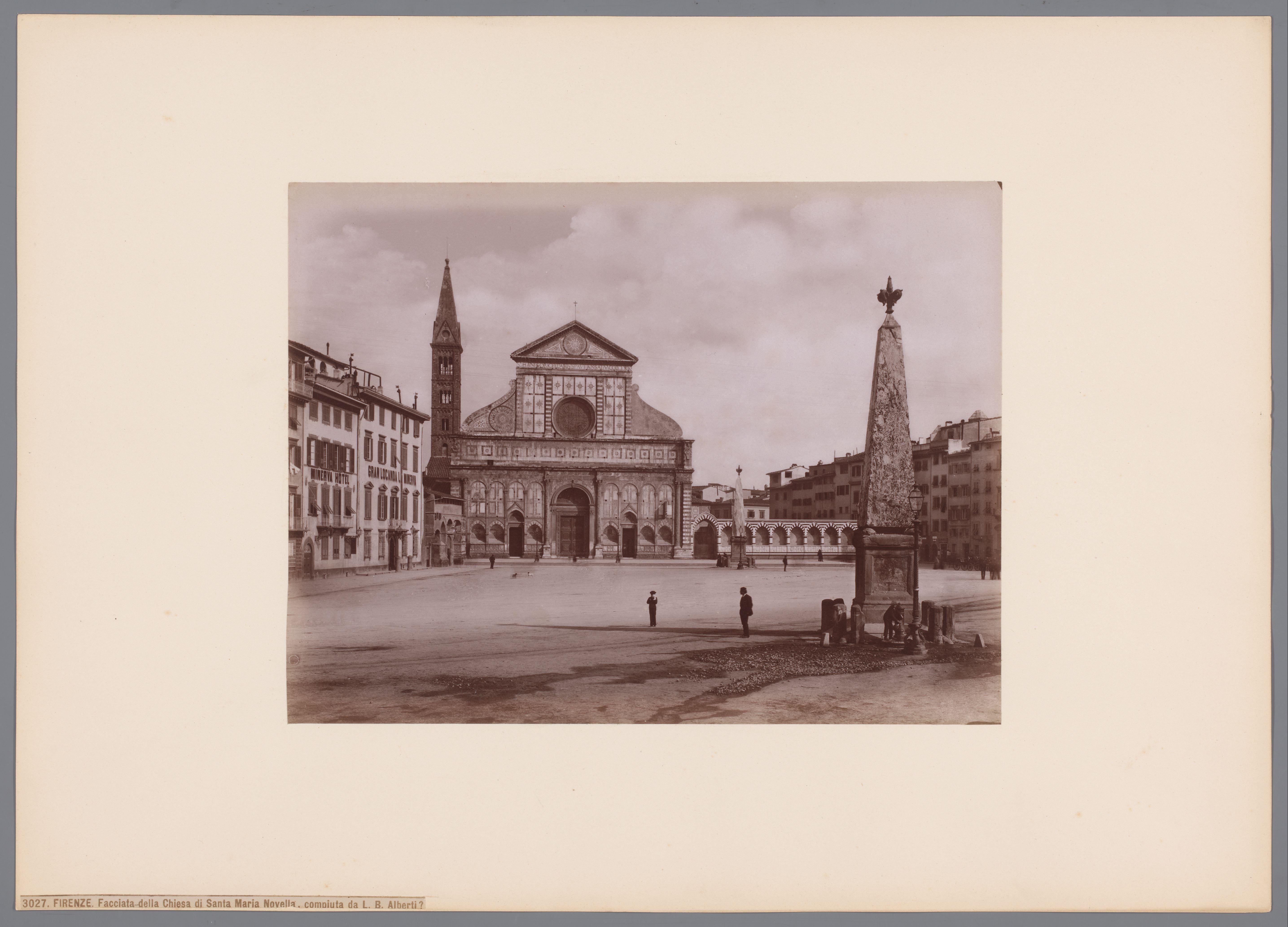 Gezicht op de Santa Maria Novella te Florence, Italië