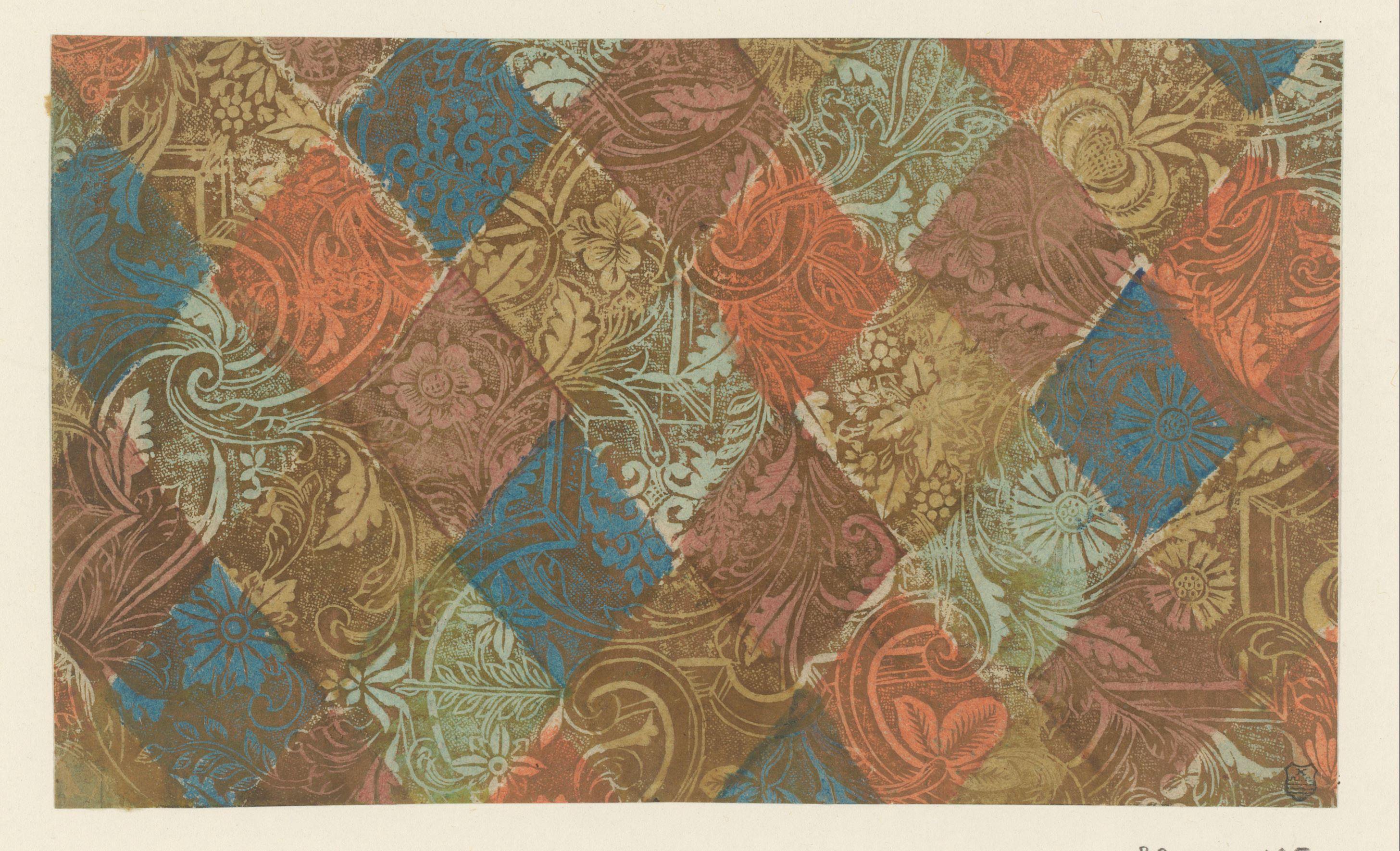 Blad met Lodewijk XIV-ornament