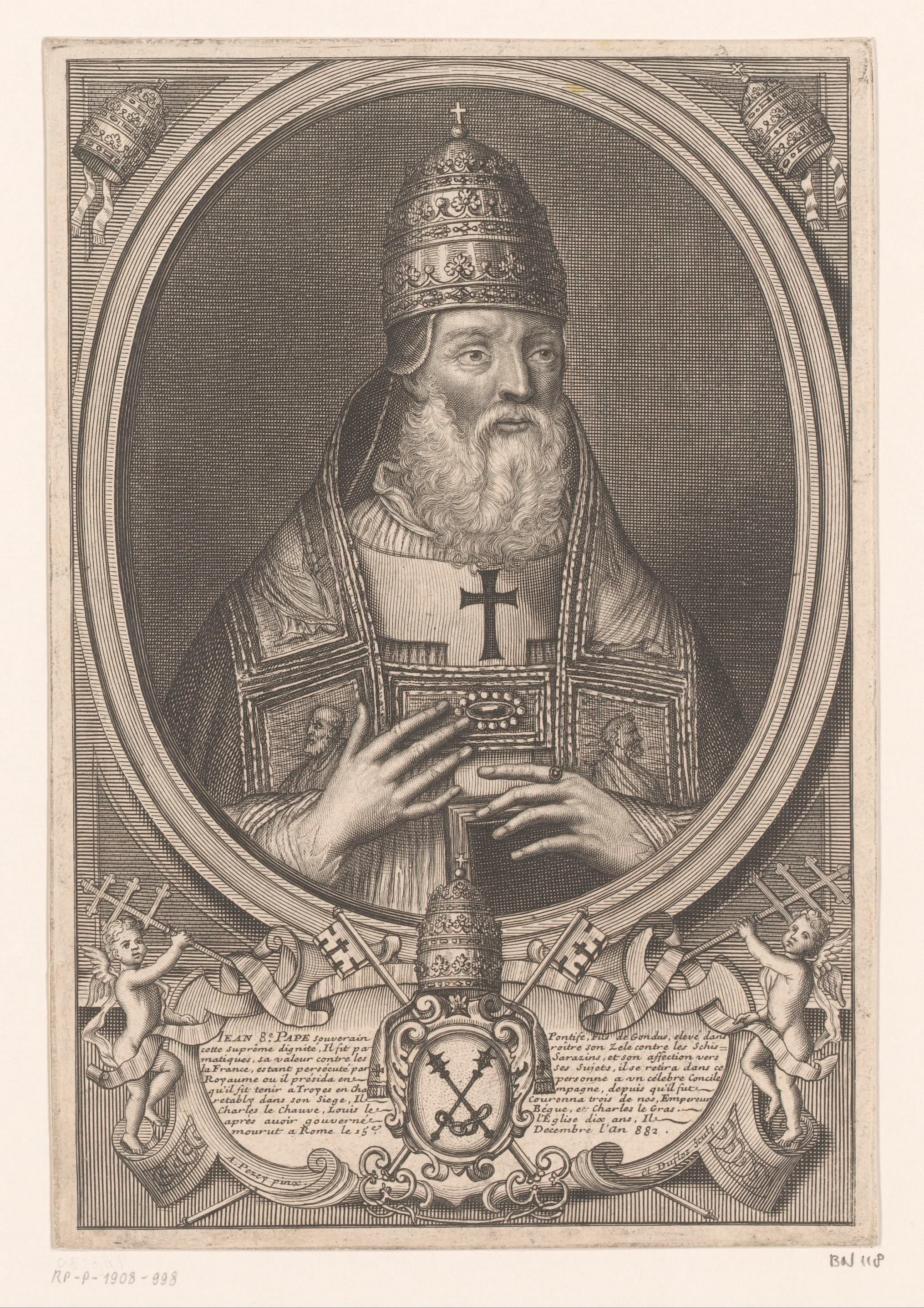 Portret van paus Johannes VIII