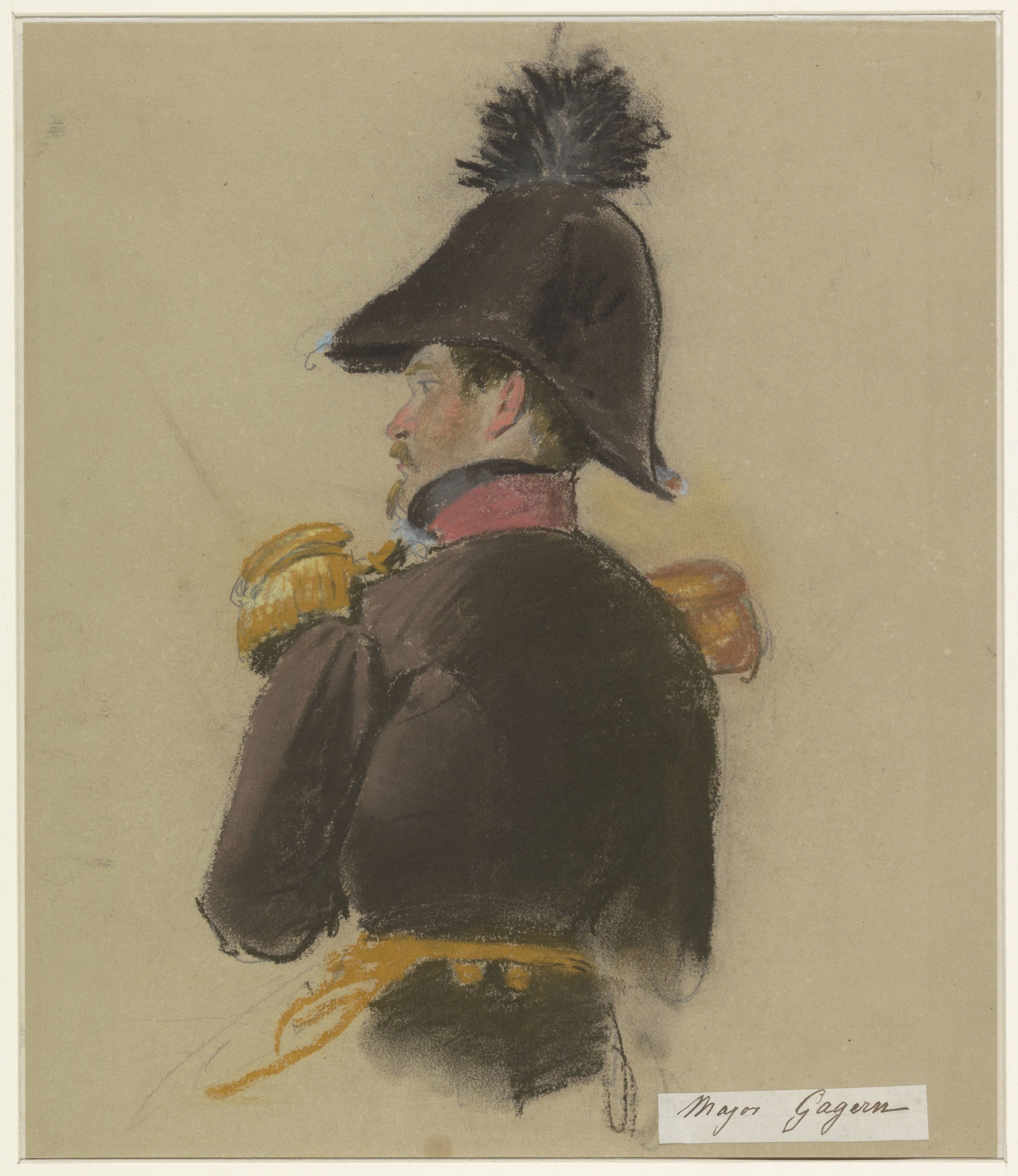 Majoor von Gagern, op de rug gezien