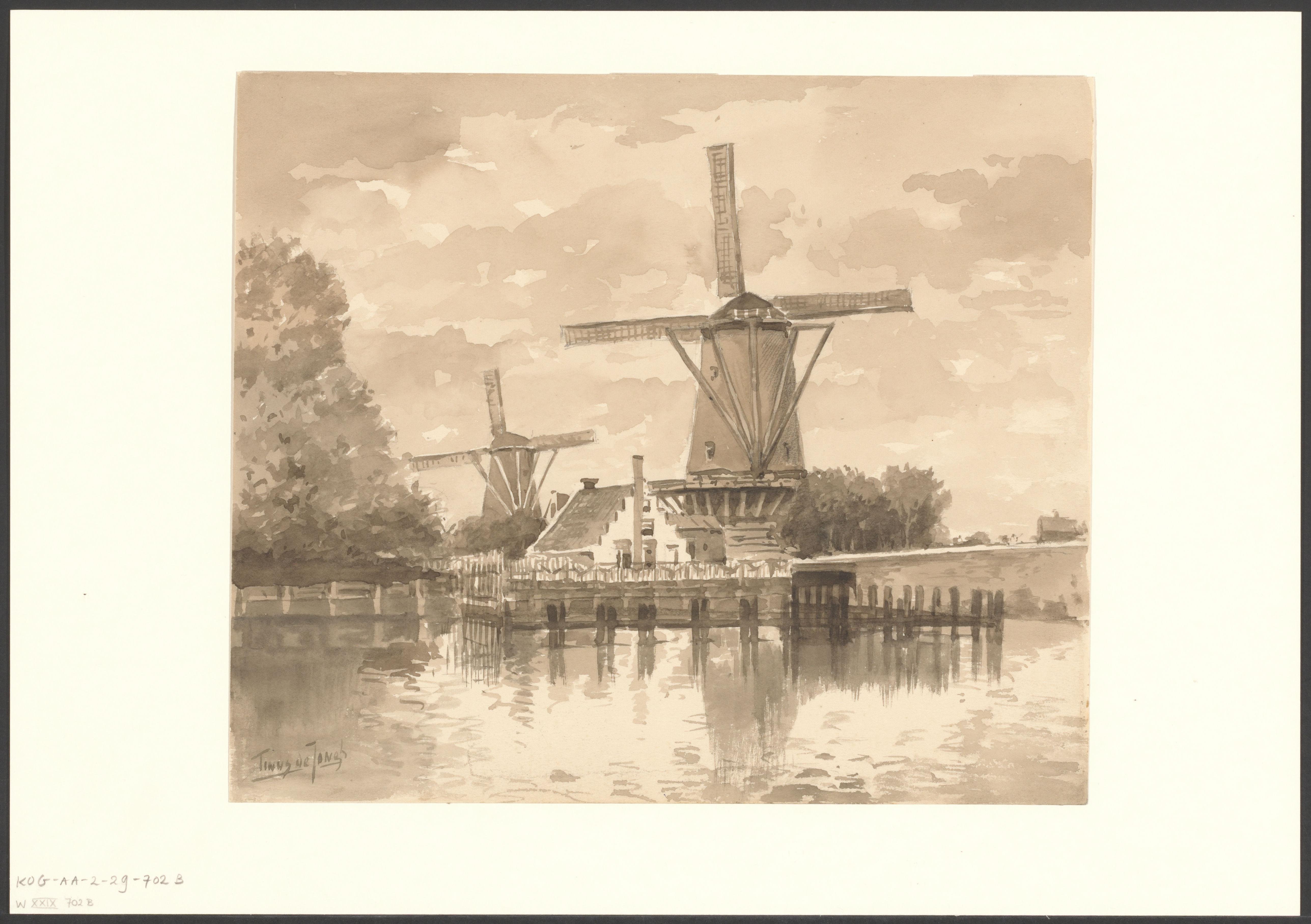 Gezicht op een molen