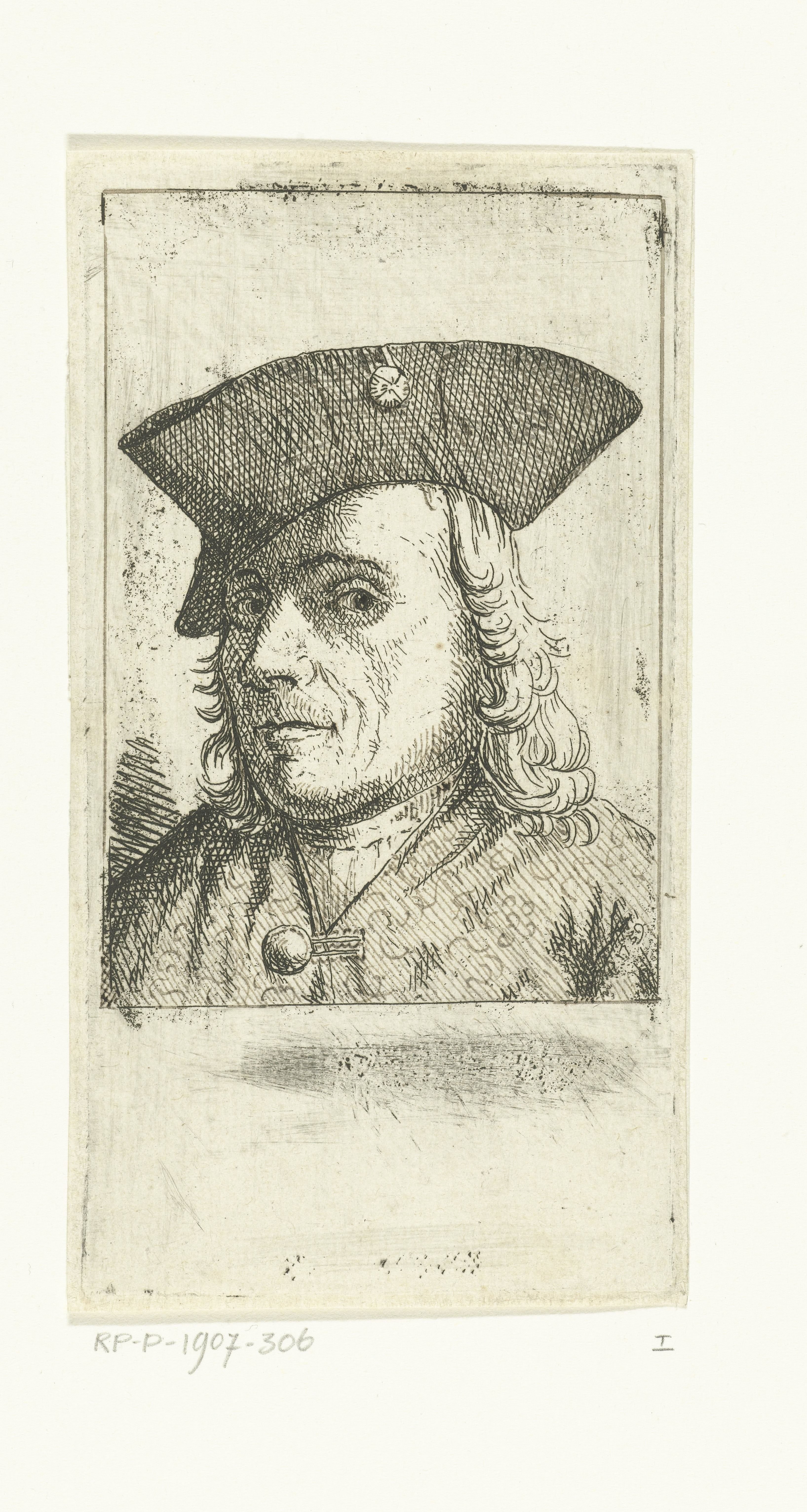 Zelfportret van kunstenaar Cornelis van den Berg