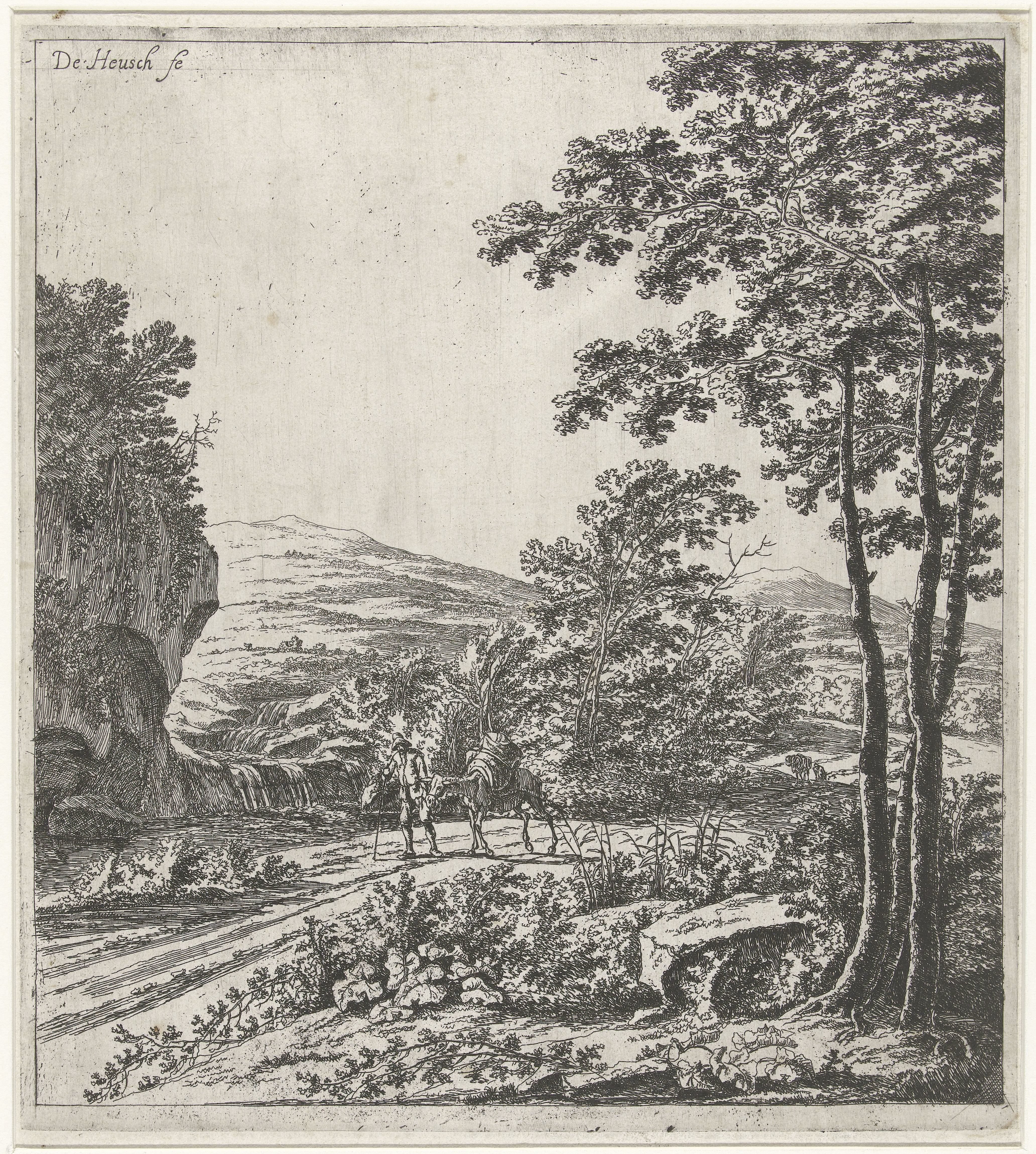 Landschap met een muilezeldrijver