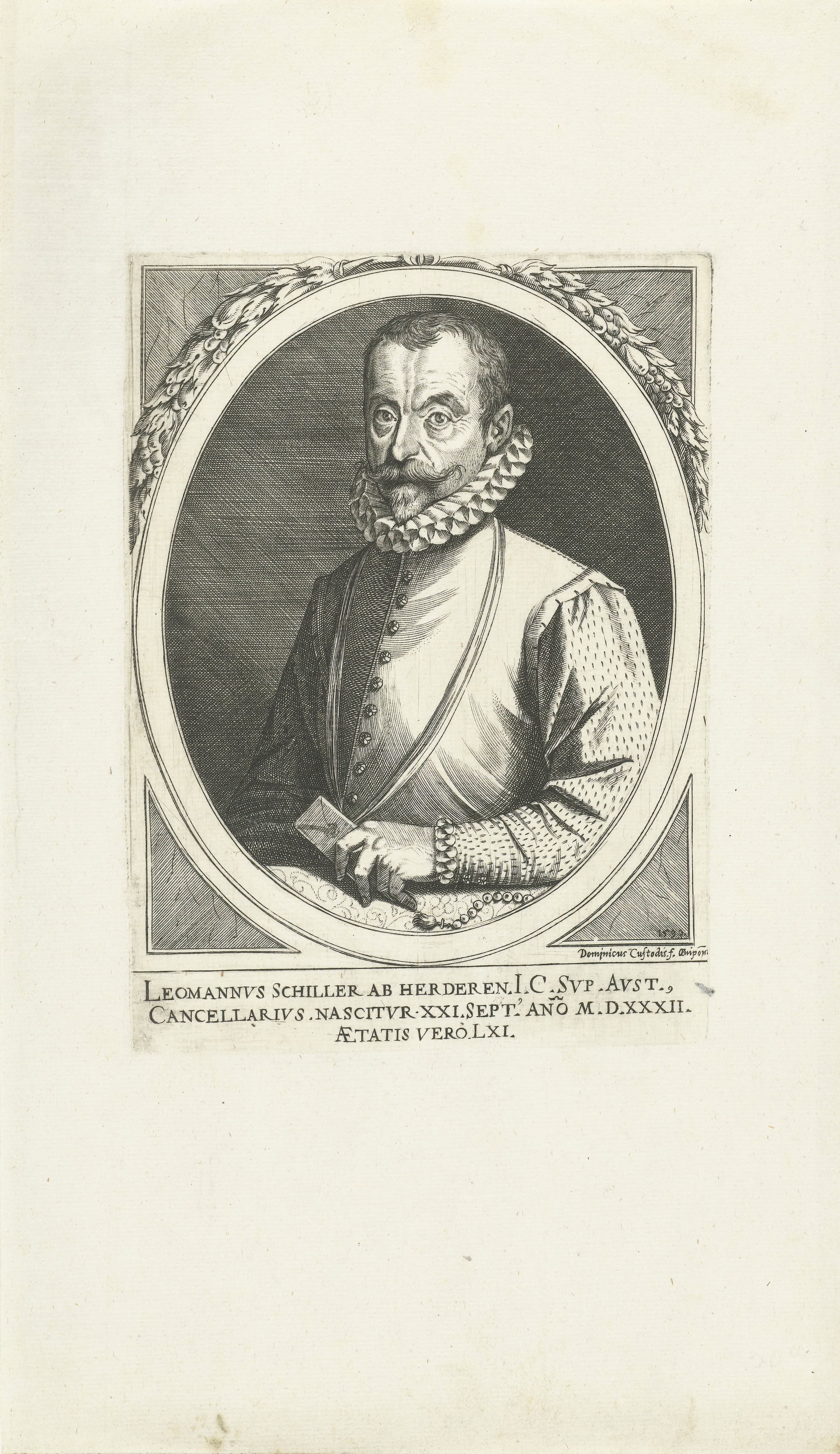 Portret van Leomann Schiller von Herderen op 61-jarige leeftijd