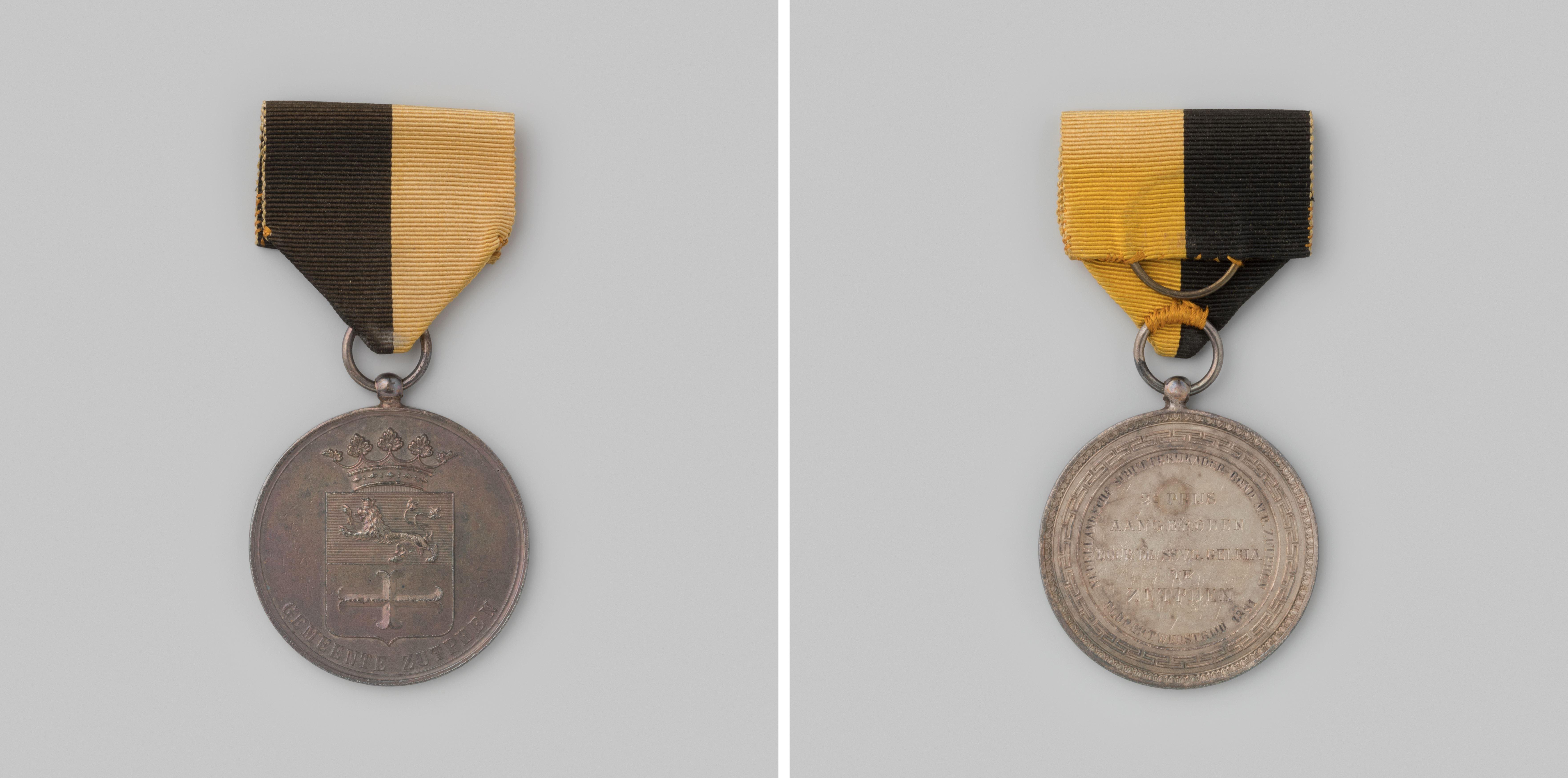 Prijspenning van de Scherpschutters Vereeniging Gelria te Zutphen, 1891, tweede prijs voor schieten met flobert-patronen