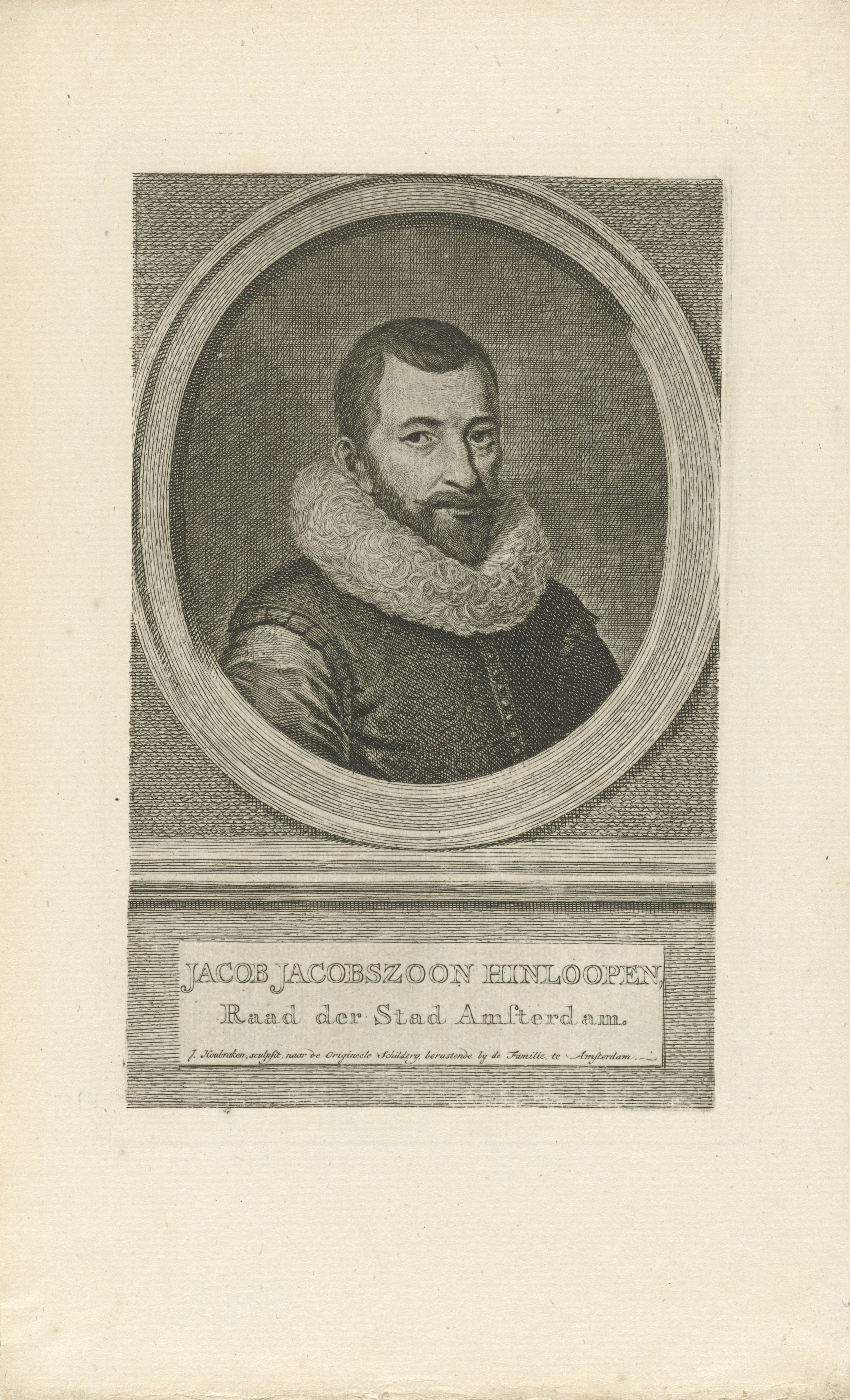Portret van Jacob Jacobszoon Hinlopen