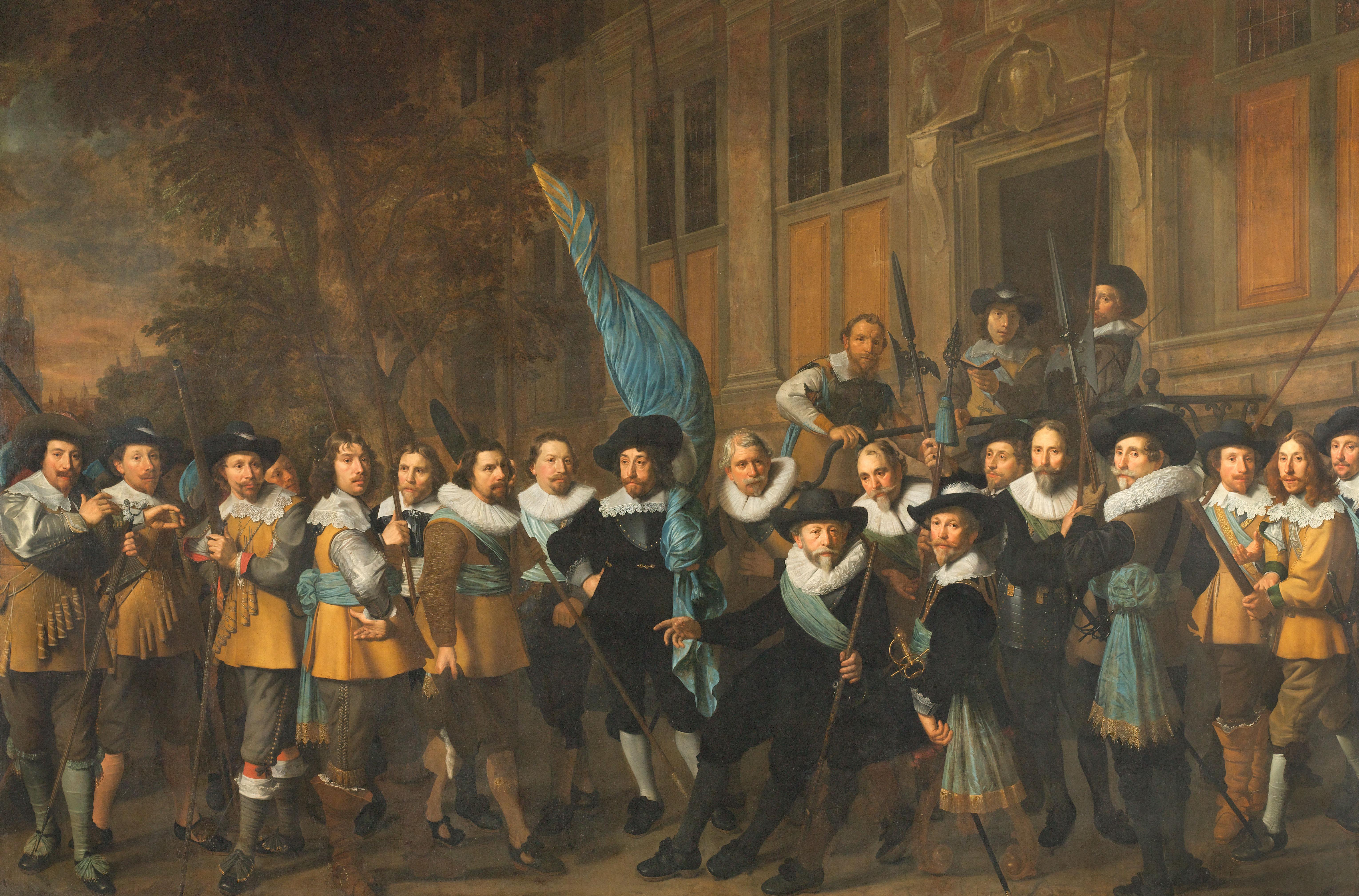 Officers and Other Civic Guardsmen of the IVth District of Amsterdam, under the Command of Captain Jan Claesz van Vlooswijck and Lieutenant Gerrit Hudde