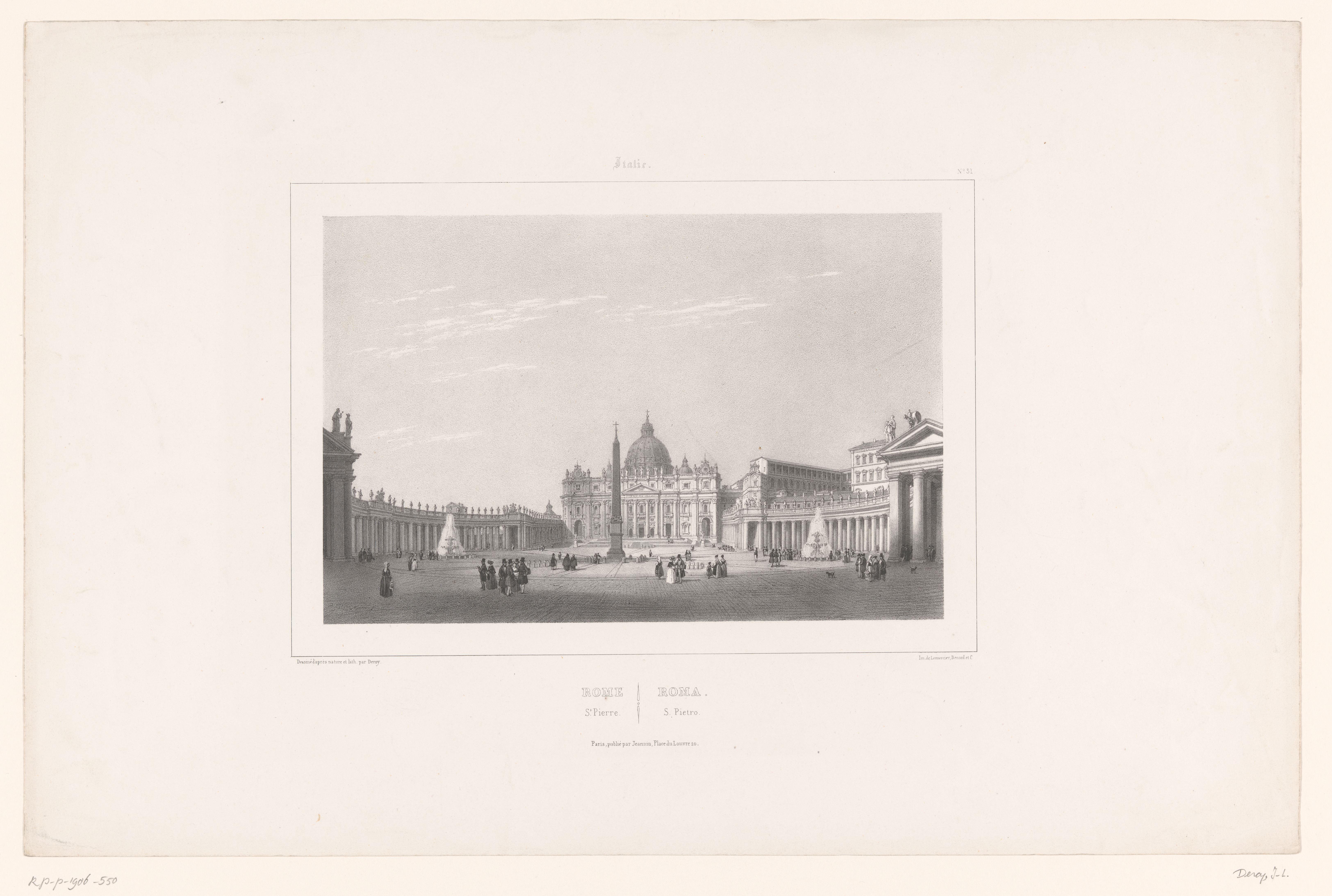 Zicht op de Sint-Pietersbasiliek in Rome