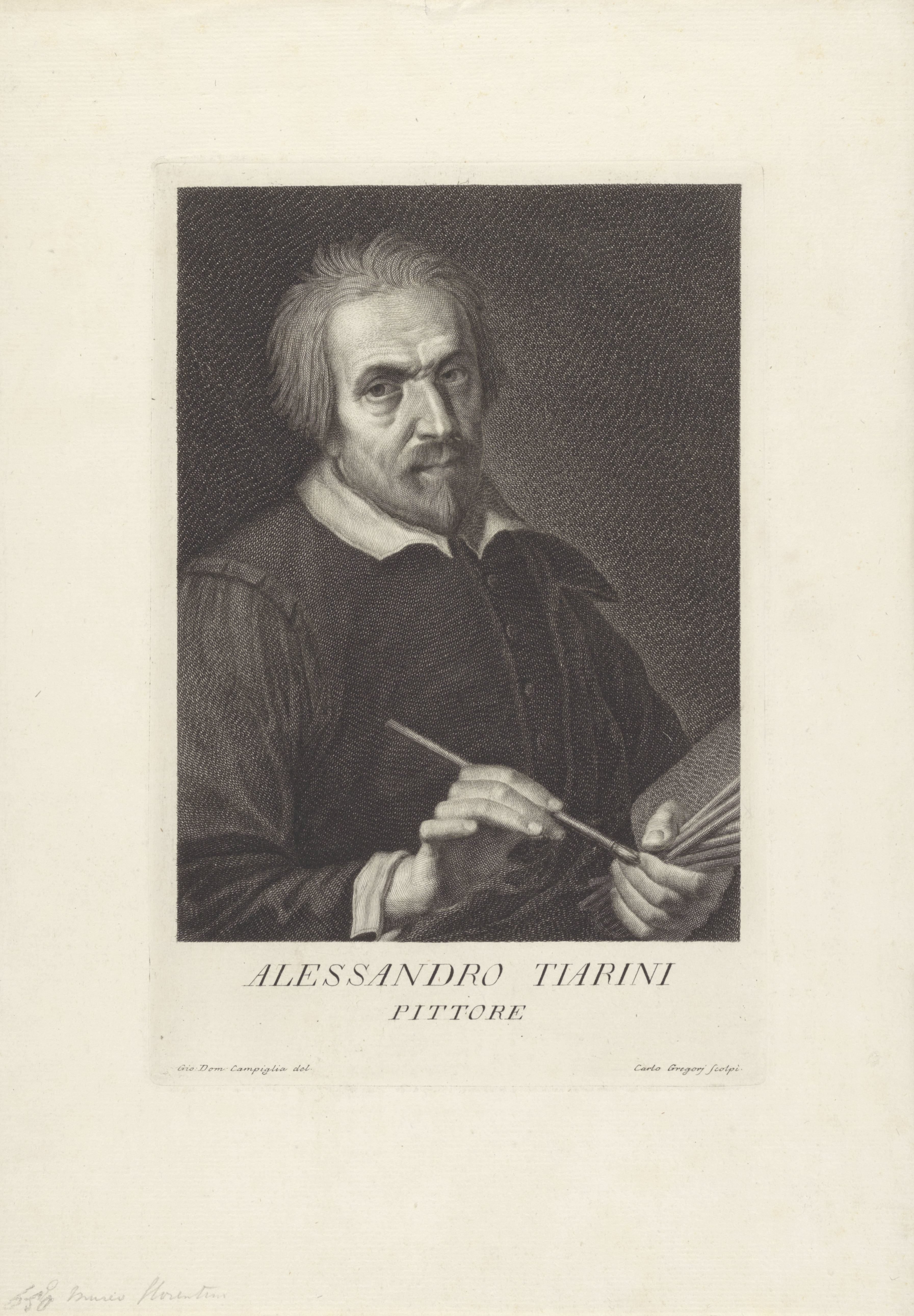 Portret van kunstenaar Alessandro Tiarini