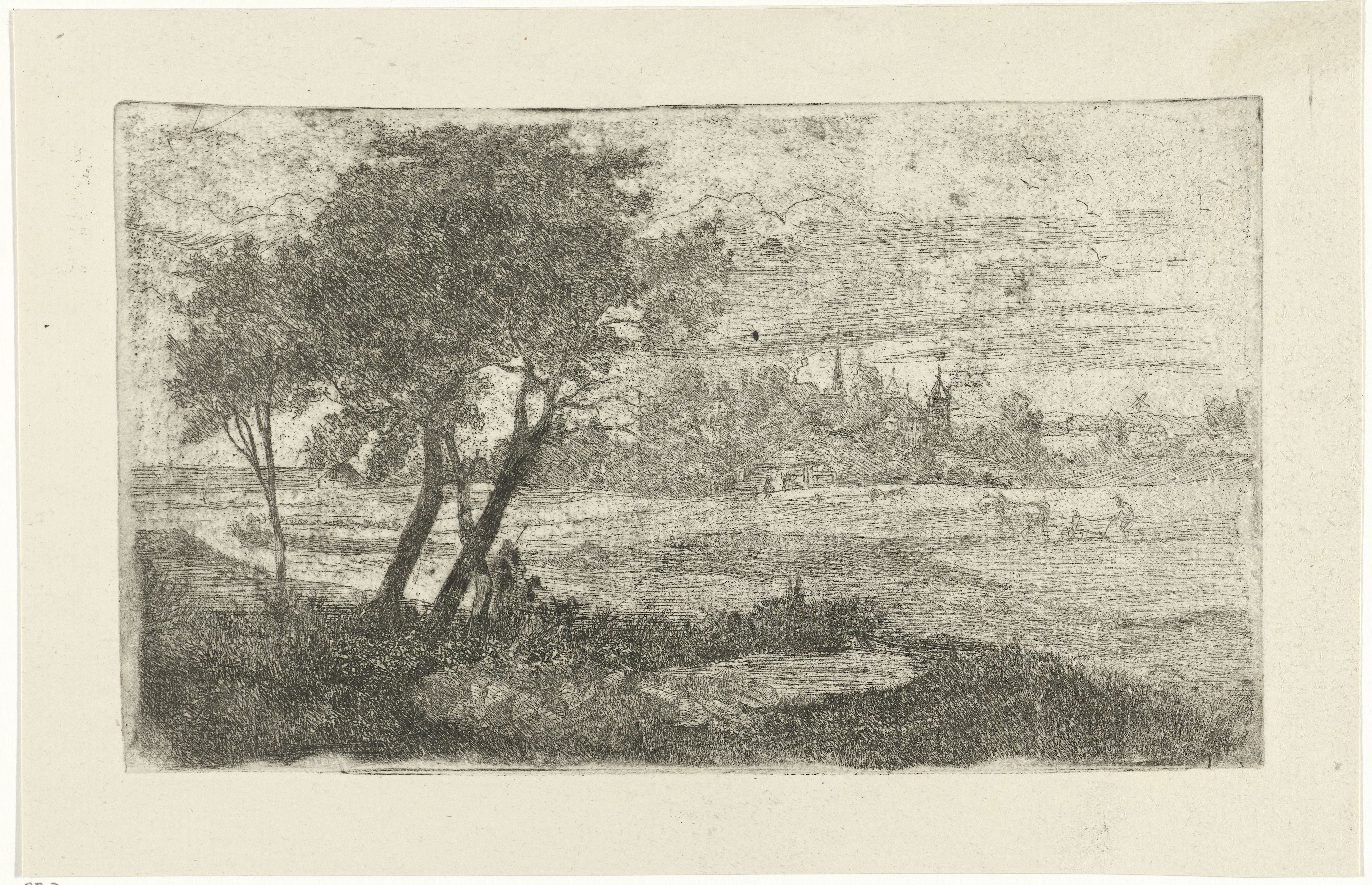 Landschap met een ploeger