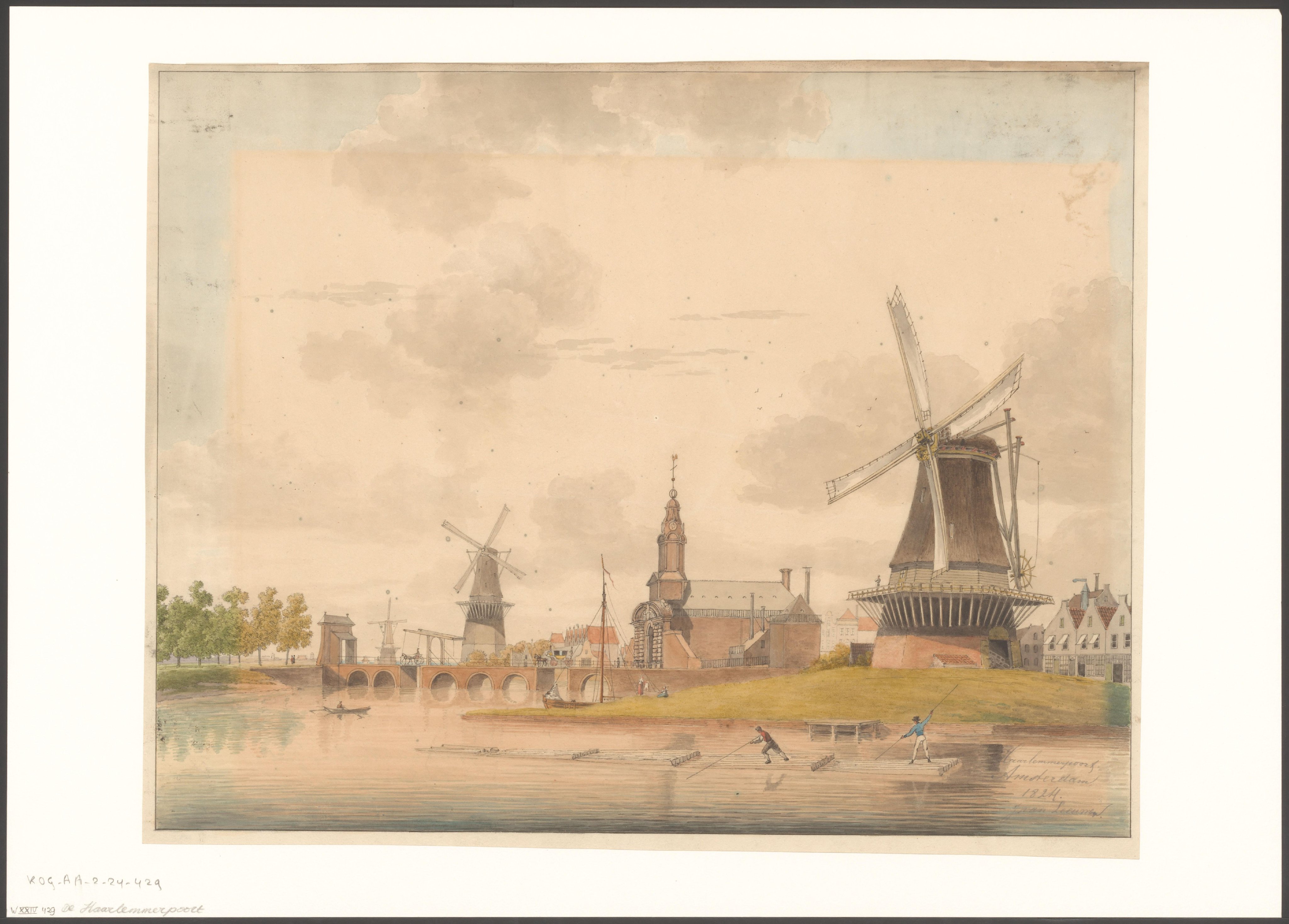 Gezicht op de Haarlemmerpoort vanaf het Singel