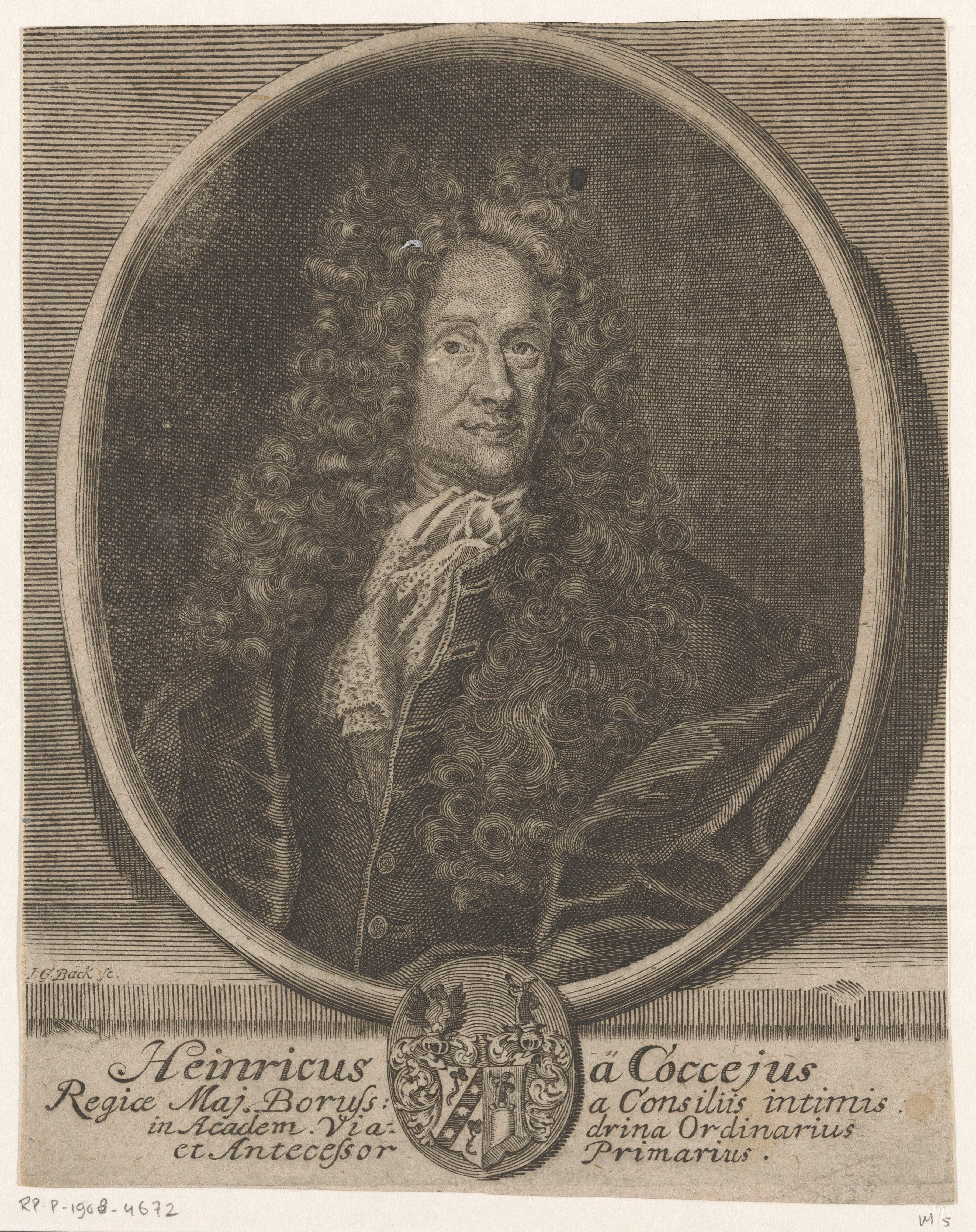 Portret van Heinrich Cocceji
